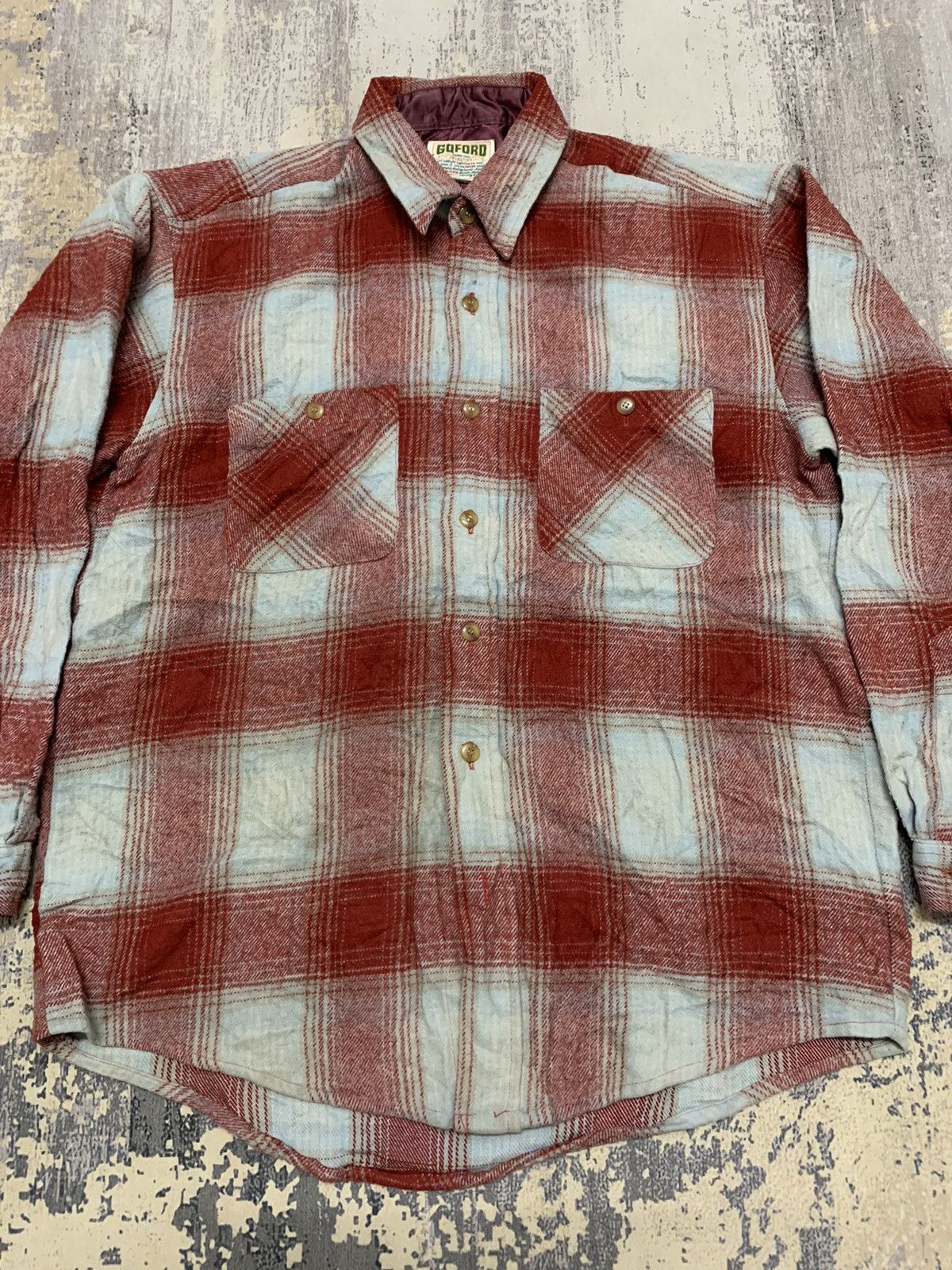 Flannel Vintage Red Shadow Plaid Flannel Shirt Medium Size US M / EU 48-50 / 2 - 3 Thumbnail