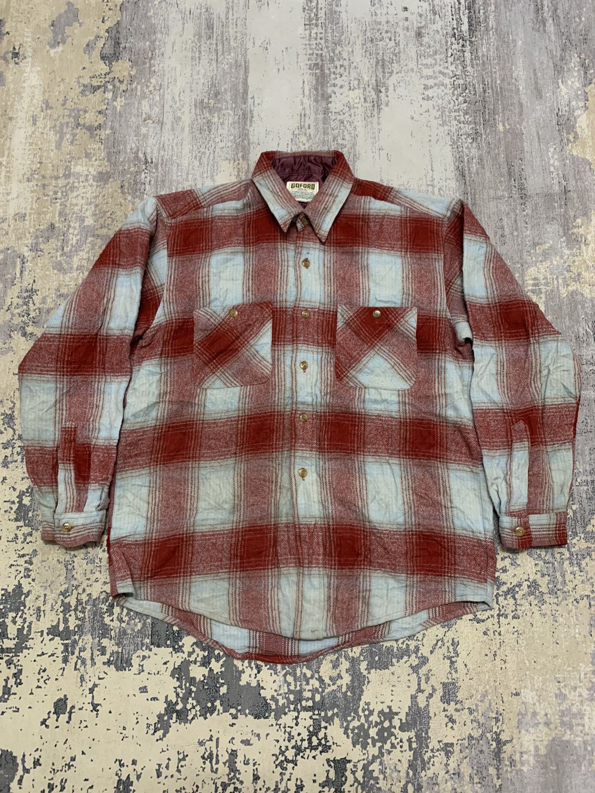 Needles Vintage Red Shadow Plaid Flannel Shirt Medium | Grailed