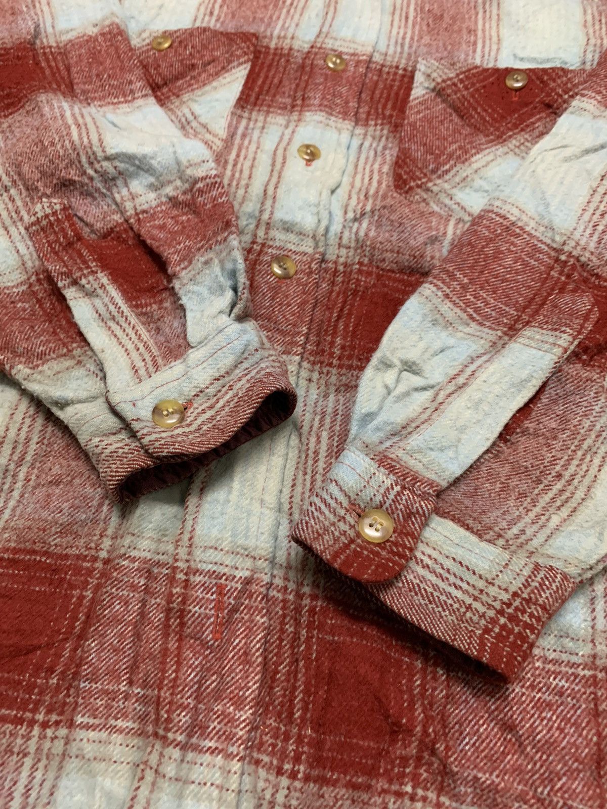 Flannel Vintage Red Shadow Plaid Flannel Shirt Medium Size US M / EU 48-50 / 2 - 4 Thumbnail