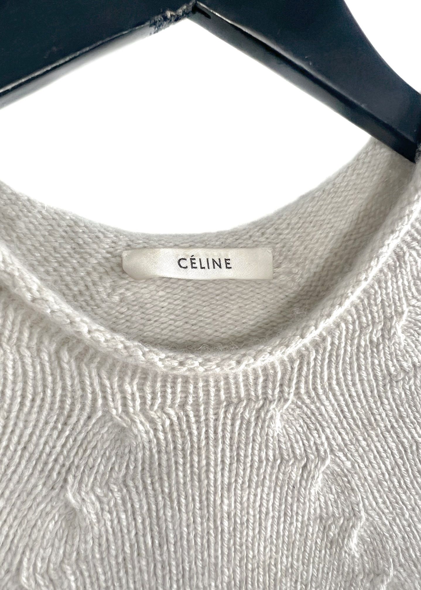 Celine Céline Beige Cashmere Blend Sweater Size S / US 4 / IT 40 - 4 Thumbnail