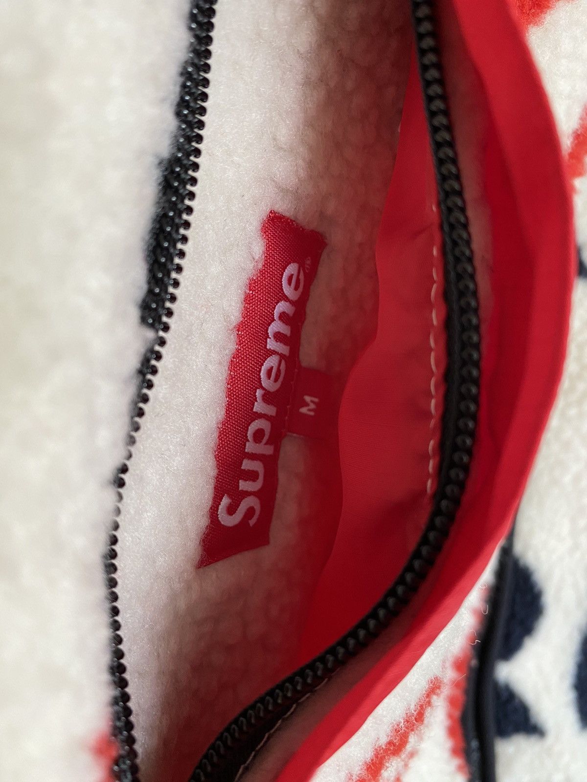 Supreme Supreme Reversible Logo Fleece Jacket Natural Size US M / EU 48-50 / 2 - 3 Thumbnail