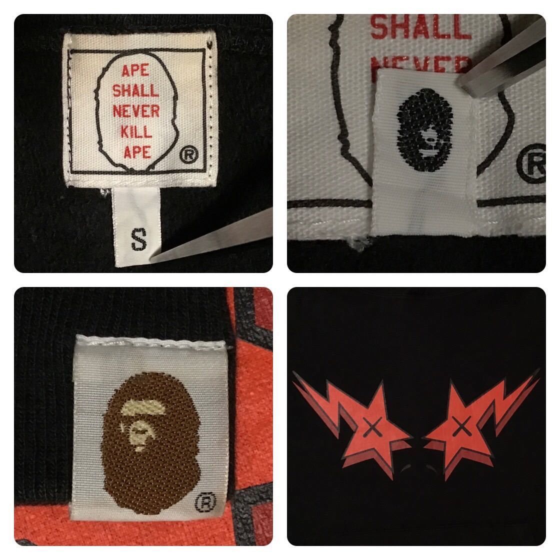 Bape × Kaws BAPE × kaws BAPESTA pullover hoodie black star Size US S / EU 44-46 / 1 - 8 Thumbnail