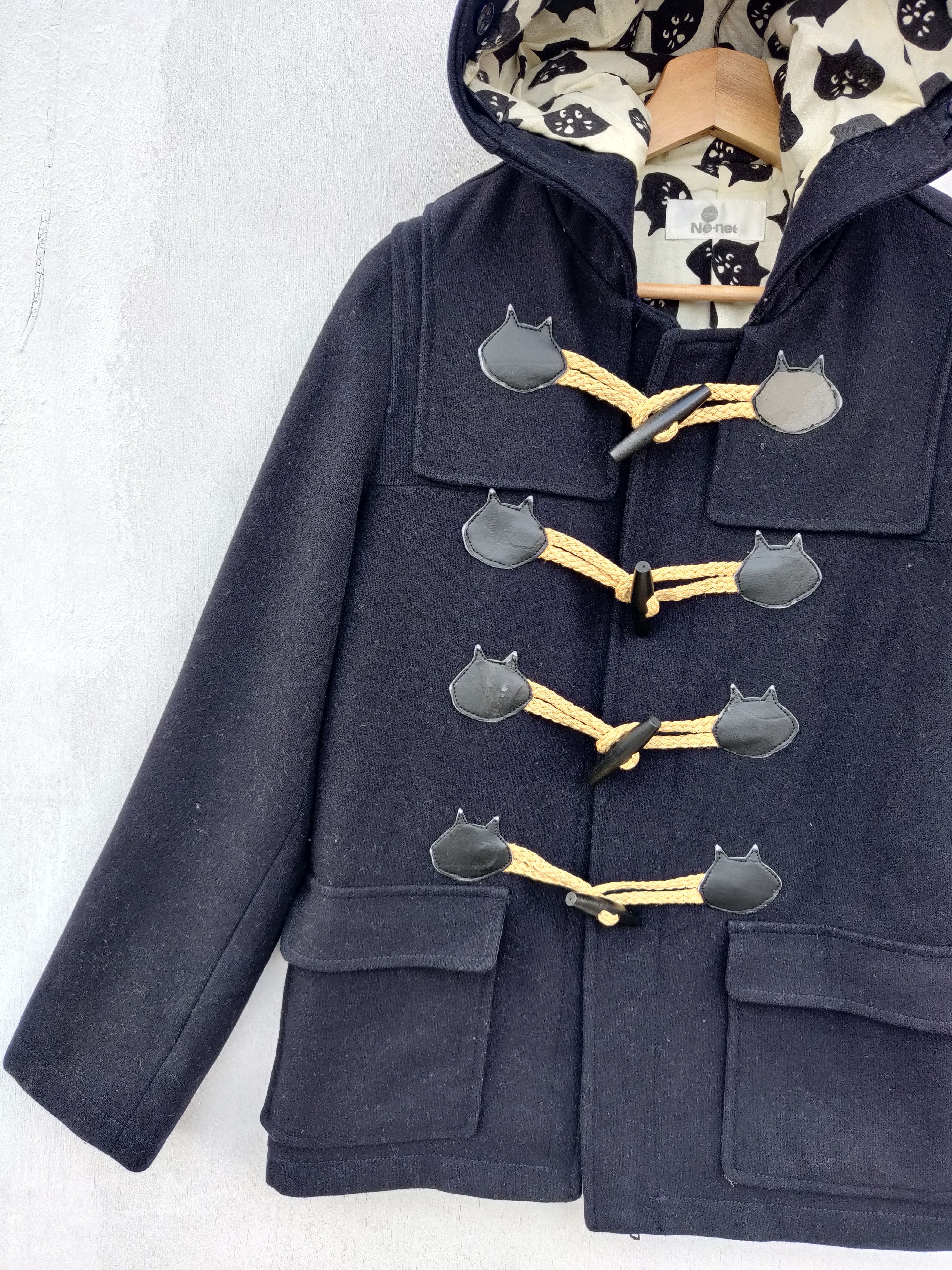 Designer × Issey Miyake × Japanese Brand Issey Miyake x Nèt-net Wool Hoodies Duffle Jacket Size US S / EU 44-46 / 1 - 12 Thumbnail