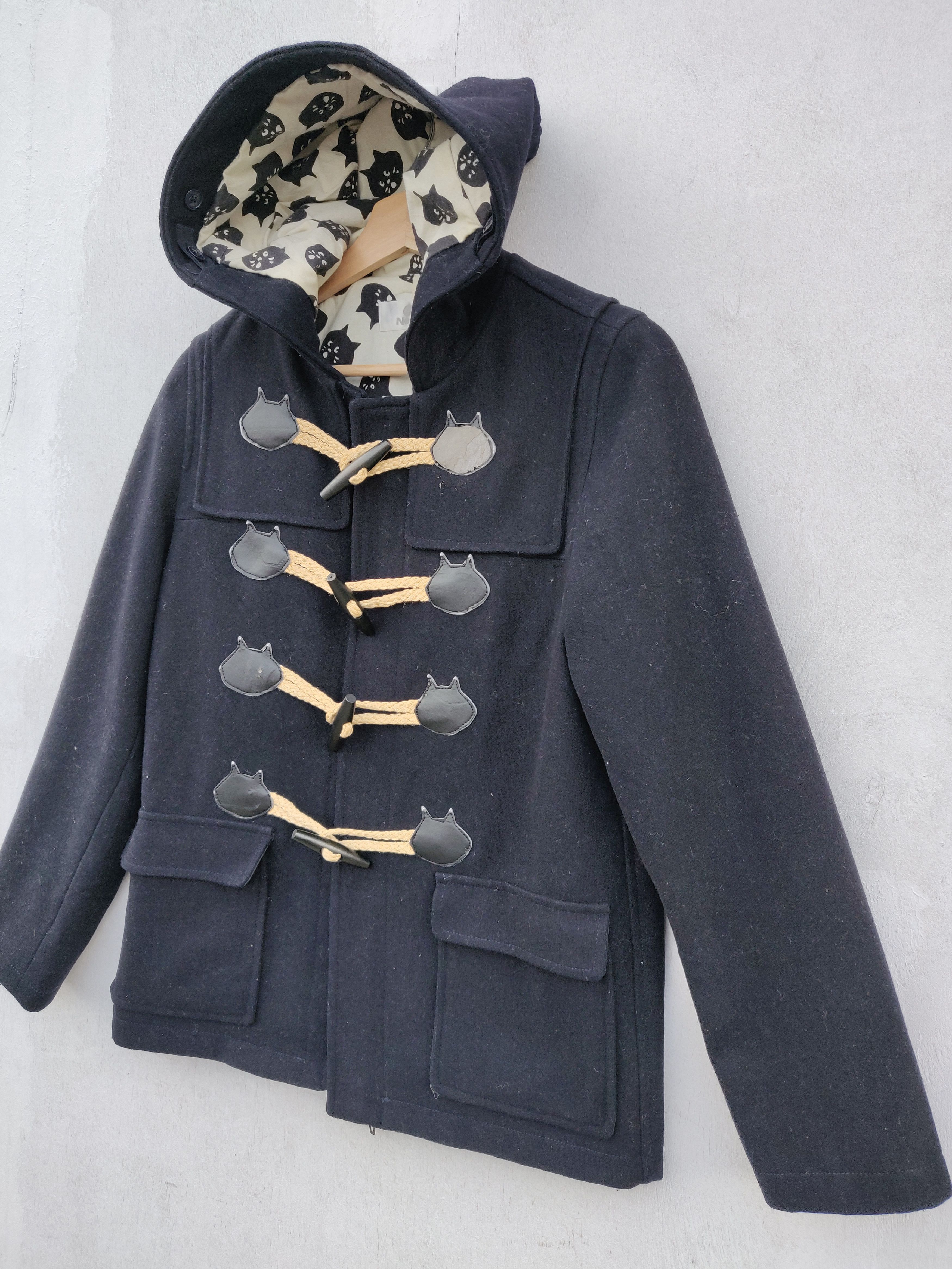 Designer × Issey Miyake × Japanese Brand Issey Miyake x Nèt-net Wool Hoodies Duffle Jacket Size US S / EU 44-46 / 1 - 2 Thumbnail