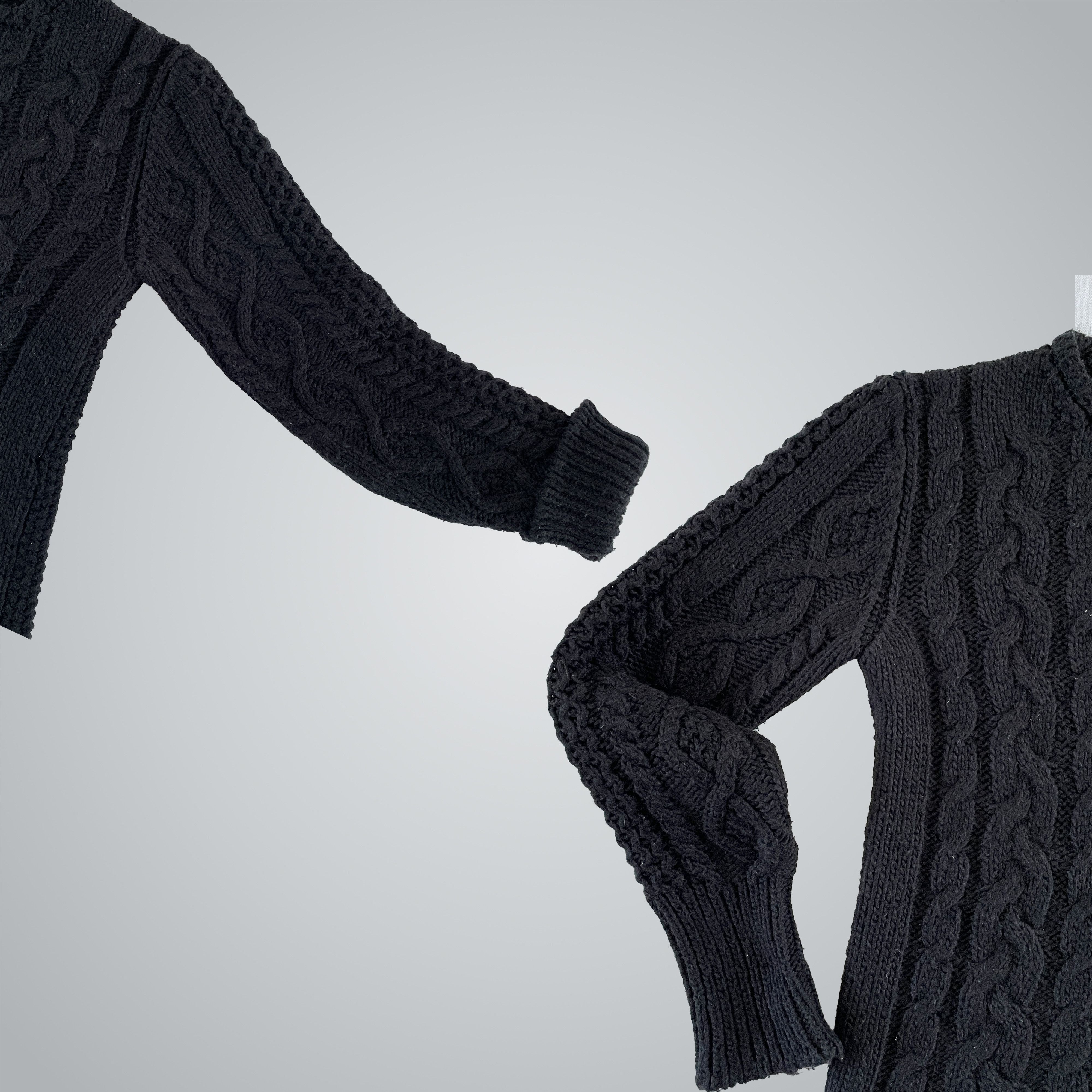 Yohji Yamamoto Yohji Yamamoto Pour Homme AW06 Cropped Knit Sweater Size US L / EU 52-54 / 3 - 3 Thumbnail