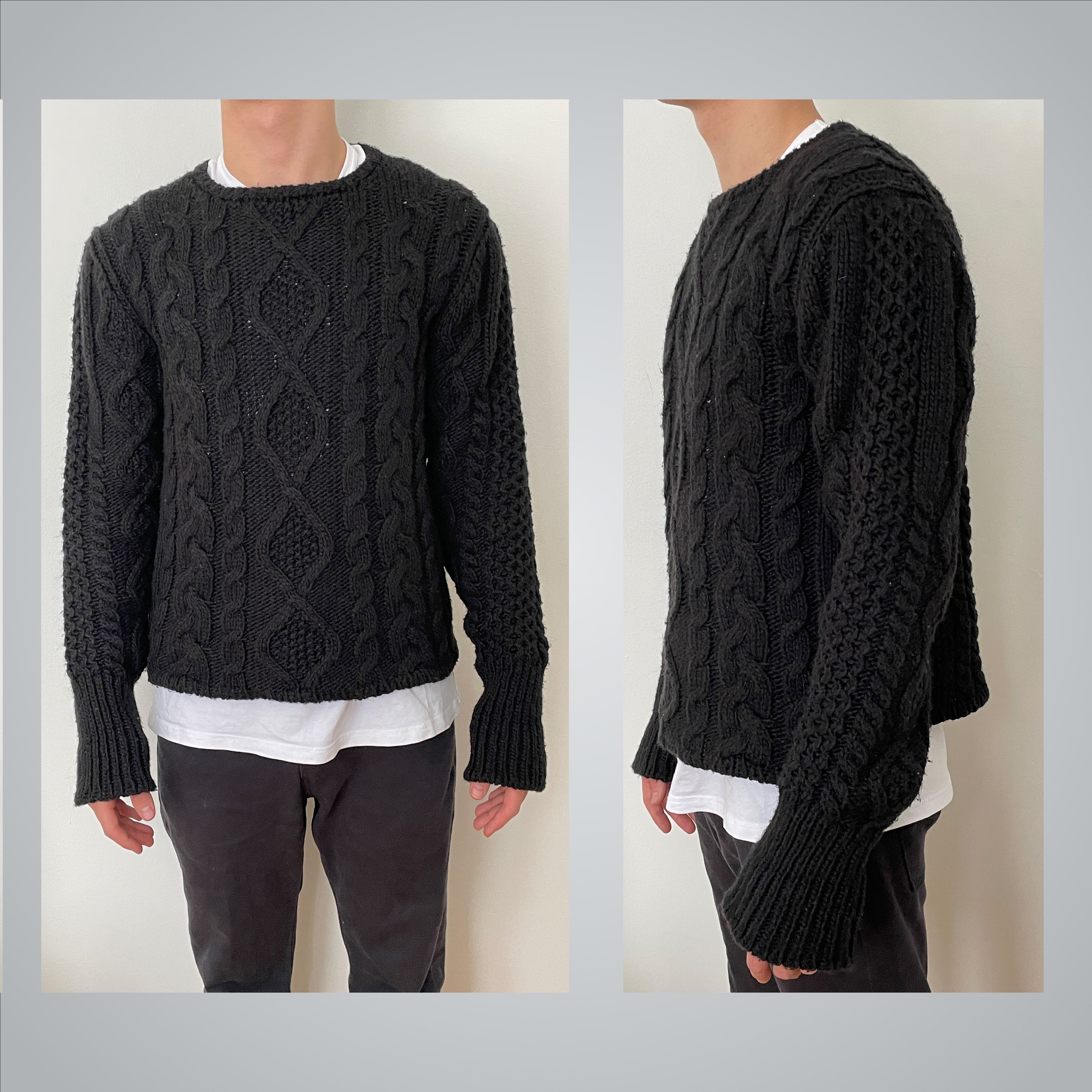 Yohji Yamamoto Yohji Yamamoto Pour Homme AW06 Cropped Knit Sweater Size US L / EU 52-54 / 3 - 5 Thumbnail