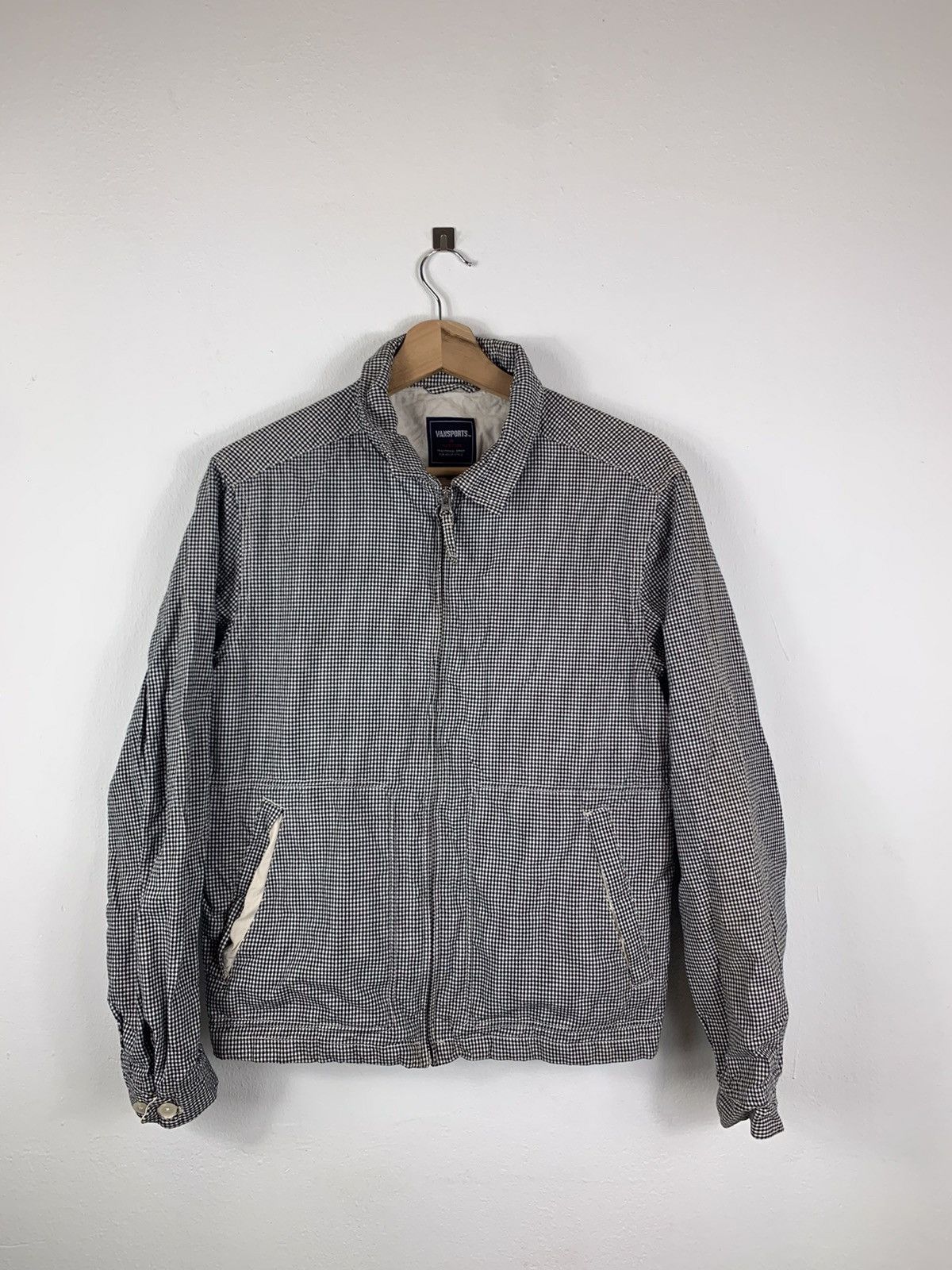 image of Vintage Japanesse Brand Van Sport Checker Style Jacket in Black, Men's (Size Small)