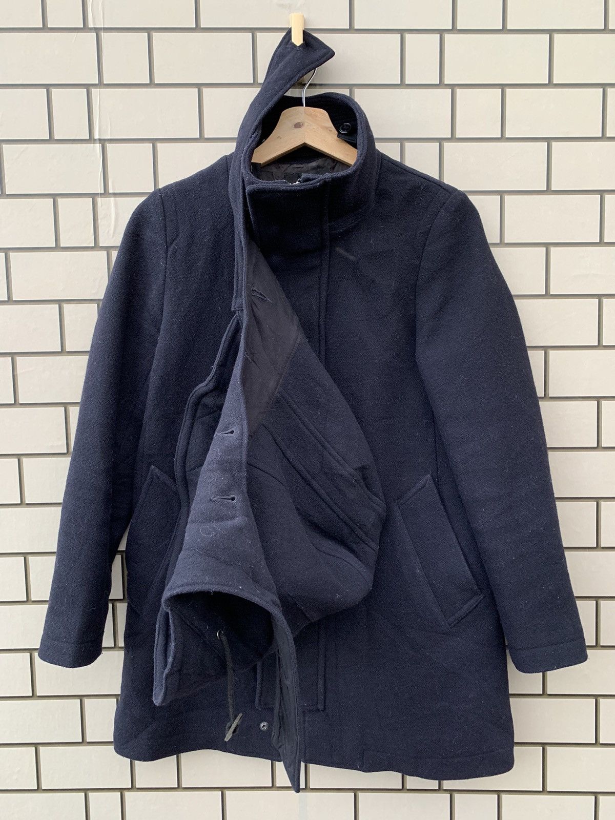 CABANE de ZUCCa 🔥Vintage Japanese Brand Zucca Long Wool Hoodie Jacket Size US M / EU 48-50 / 2 - 10 Thumbnail