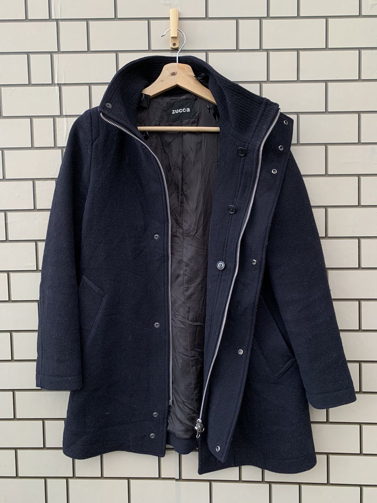 CABANE de ZUCCa 🔥Vintage Japanese Brand Zucca Long Wool Hoodie Jacket Size US M / EU 48-50 / 2 - 7 Thumbnail