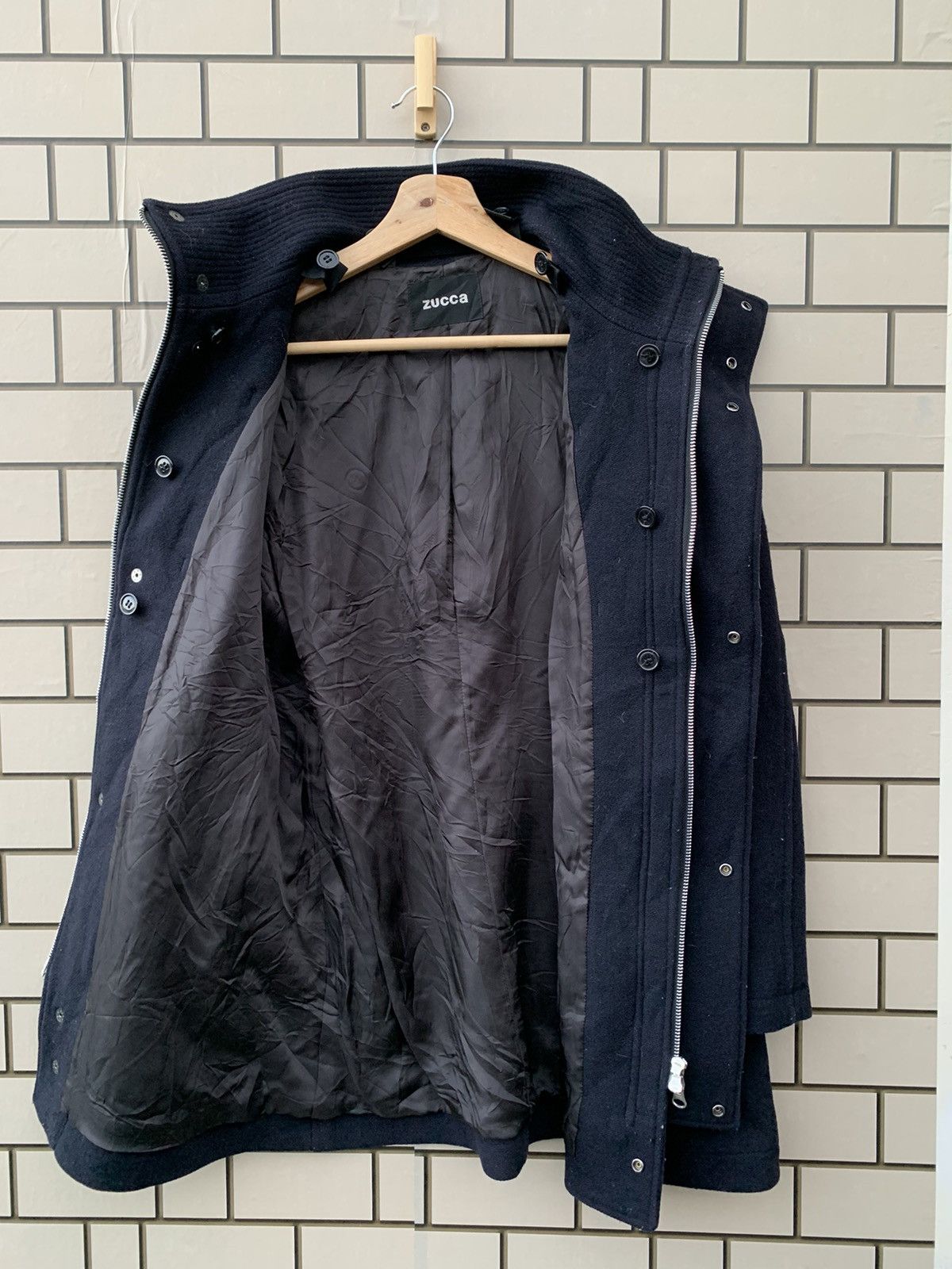 CABANE de ZUCCa 🔥Vintage Japanese Brand Zucca Long Wool Hoodie Jacket Size US M / EU 48-50 / 2 - 8 Thumbnail
