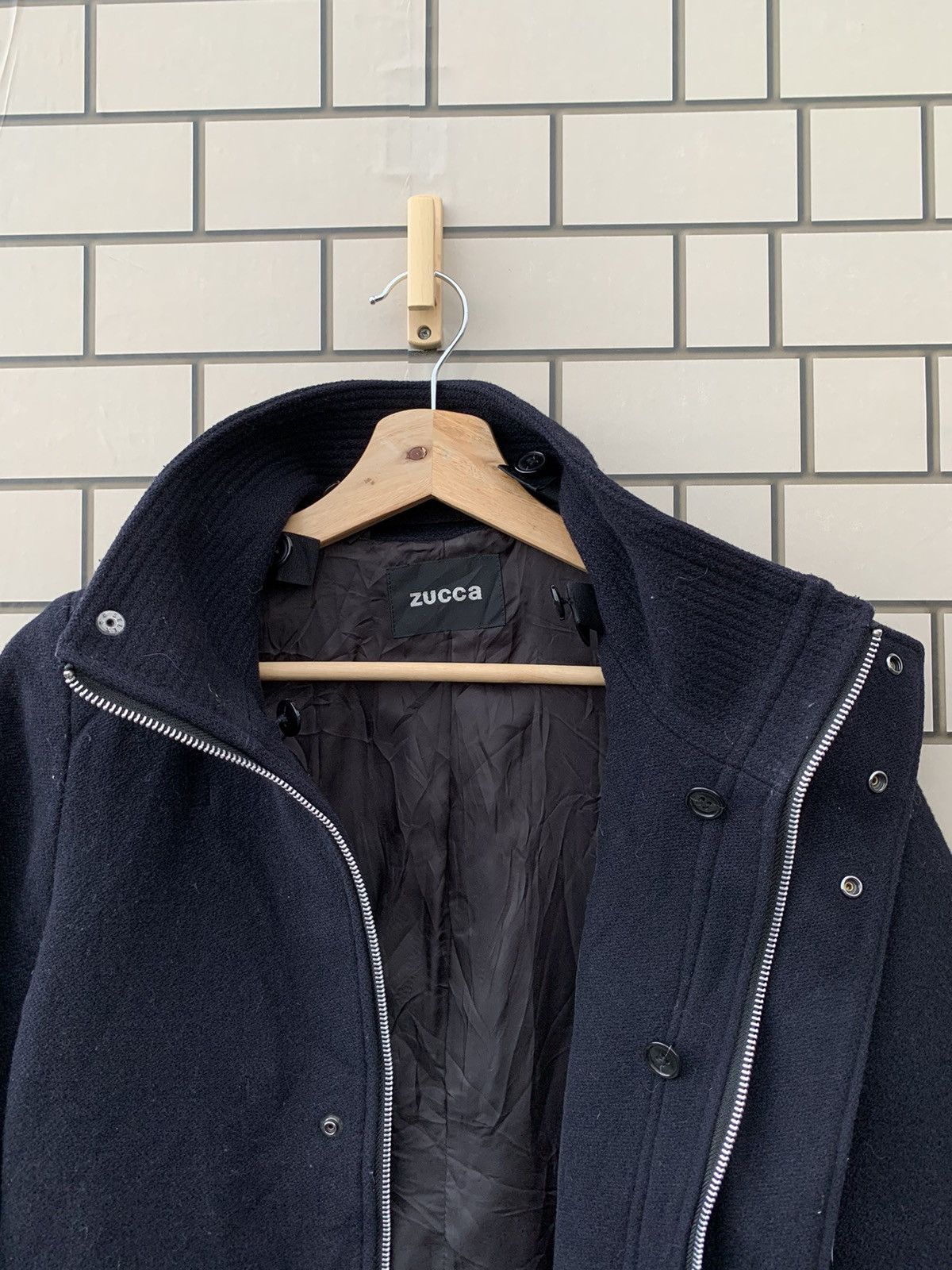 CABANE de ZUCCa 🔥Vintage Japanese Brand Zucca Long Wool Hoodie Jacket Size US M / EU 48-50 / 2 - 9 Thumbnail