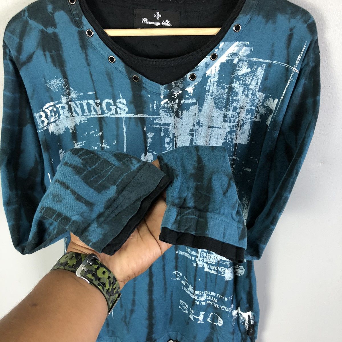 Vintage Very Rare BERNINGS Punk Style Long Sleeve Tee Size US M / EU 48-50 / 2 - 6 Thumbnail