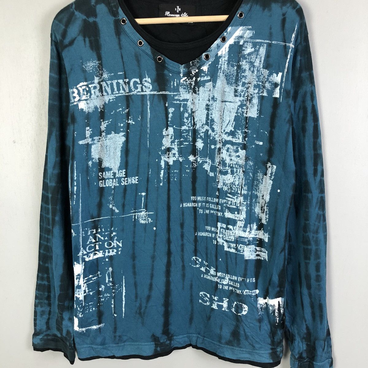 Vintage Very Rare BERNINGS Punk Style Long Sleeve Tee Size US M / EU 48-50 / 2 - 4 Thumbnail