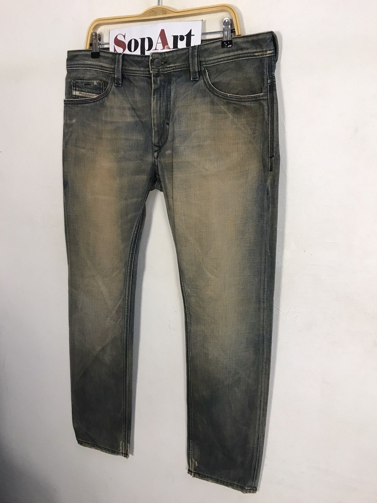 Diesel × Vintage Vintage Diesel Industry Back Side Pocket Art Jeans Style Size US 39 - 4 Thumbnail