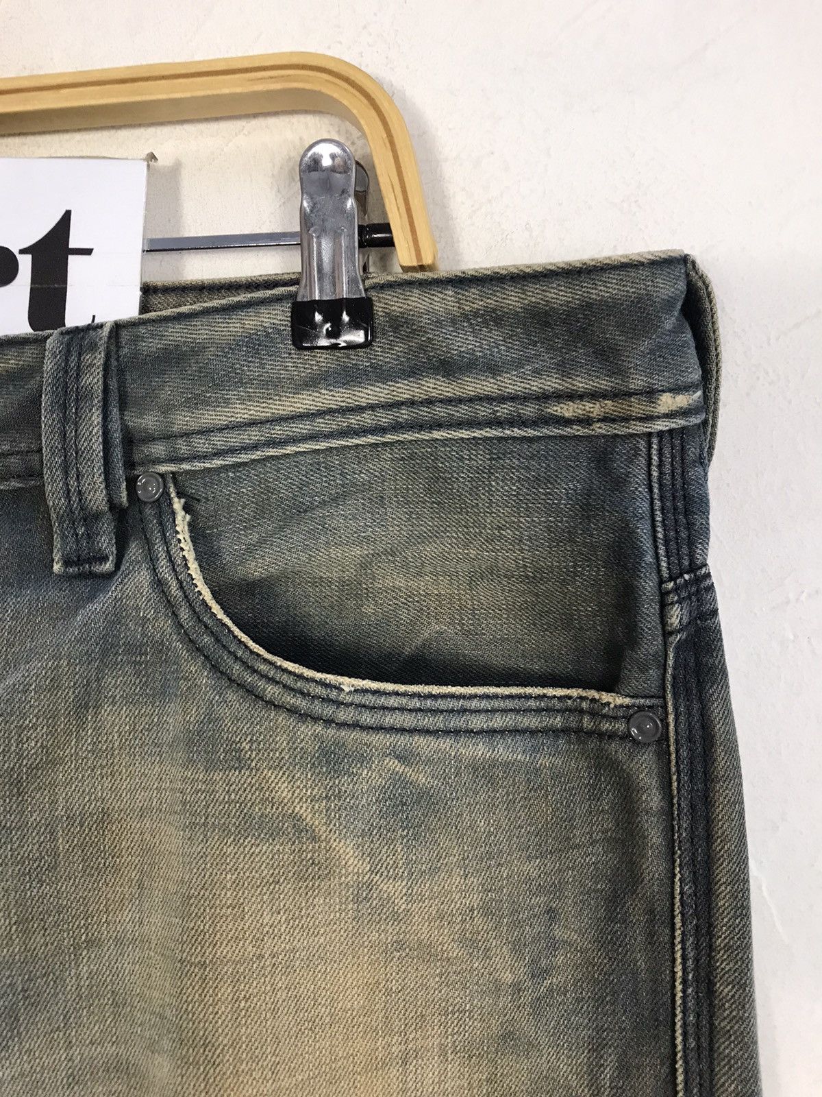Diesel × Vintage Vintage Diesel Industry Back Side Pocket Art Jeans Style Size US 39 - 5 Thumbnail