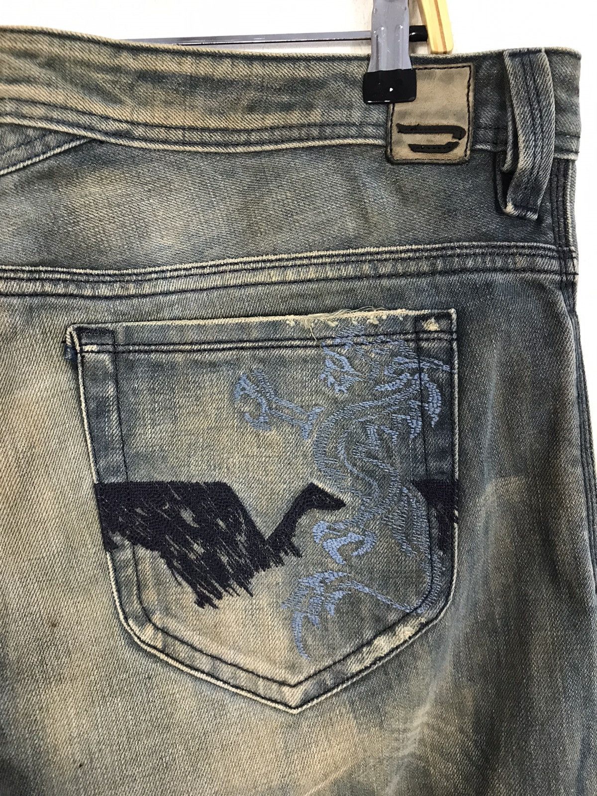 Diesel × Vintage Vintage Diesel Industry Back Side Pocket Art Jeans Style Size US 39 - 11 Thumbnail