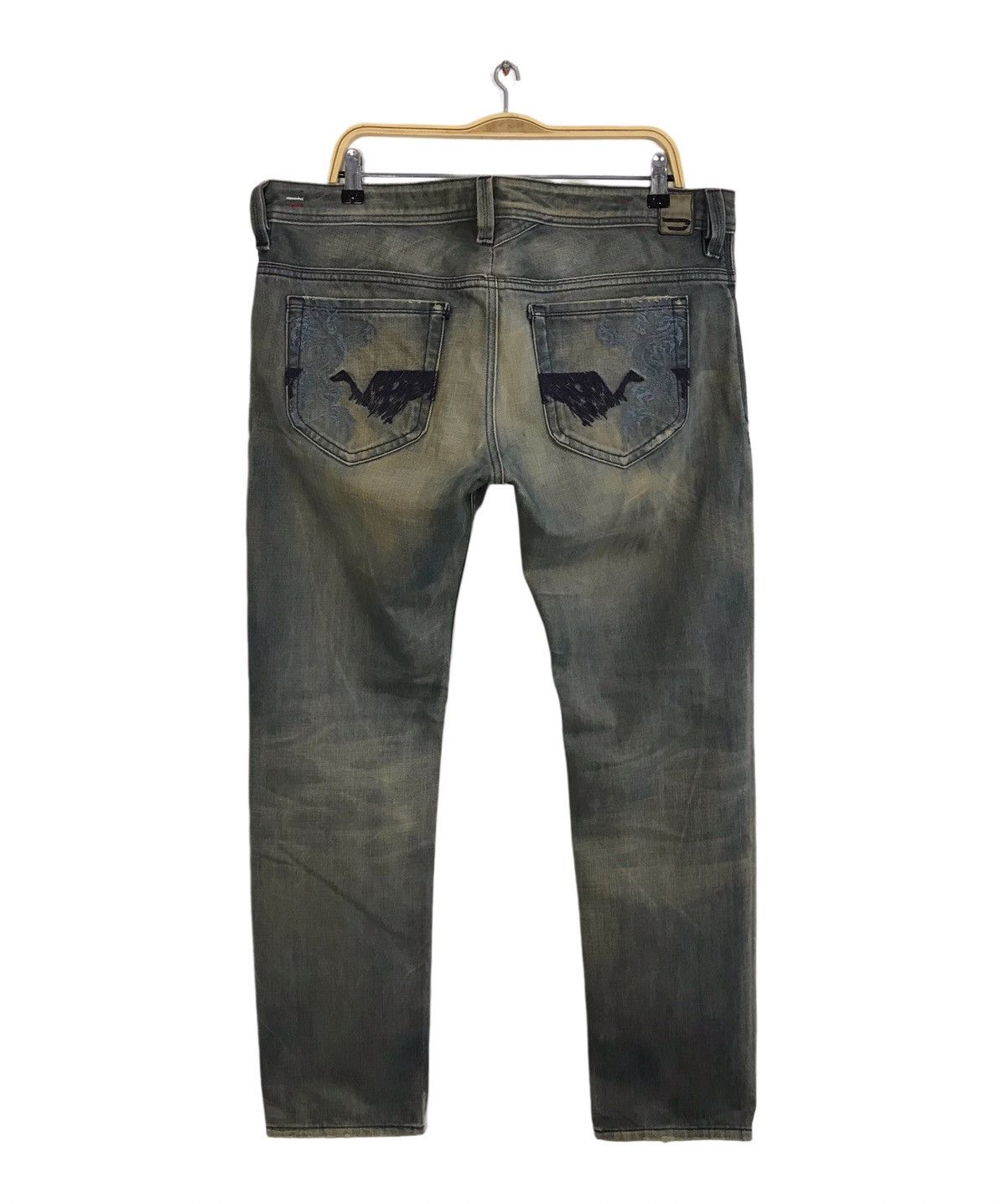 Diesel × Vintage Vintage Diesel Industry Back Side Pocket Art Jeans Style Size US 39 - 2 Thumbnail