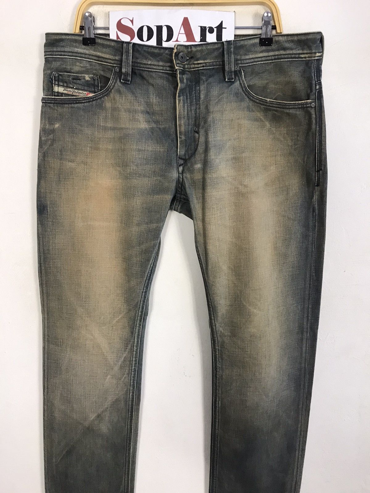 Diesel × Vintage Vintage Diesel Industry Back Side Pocket Art Jeans Style Size US 39 - 3 Thumbnail