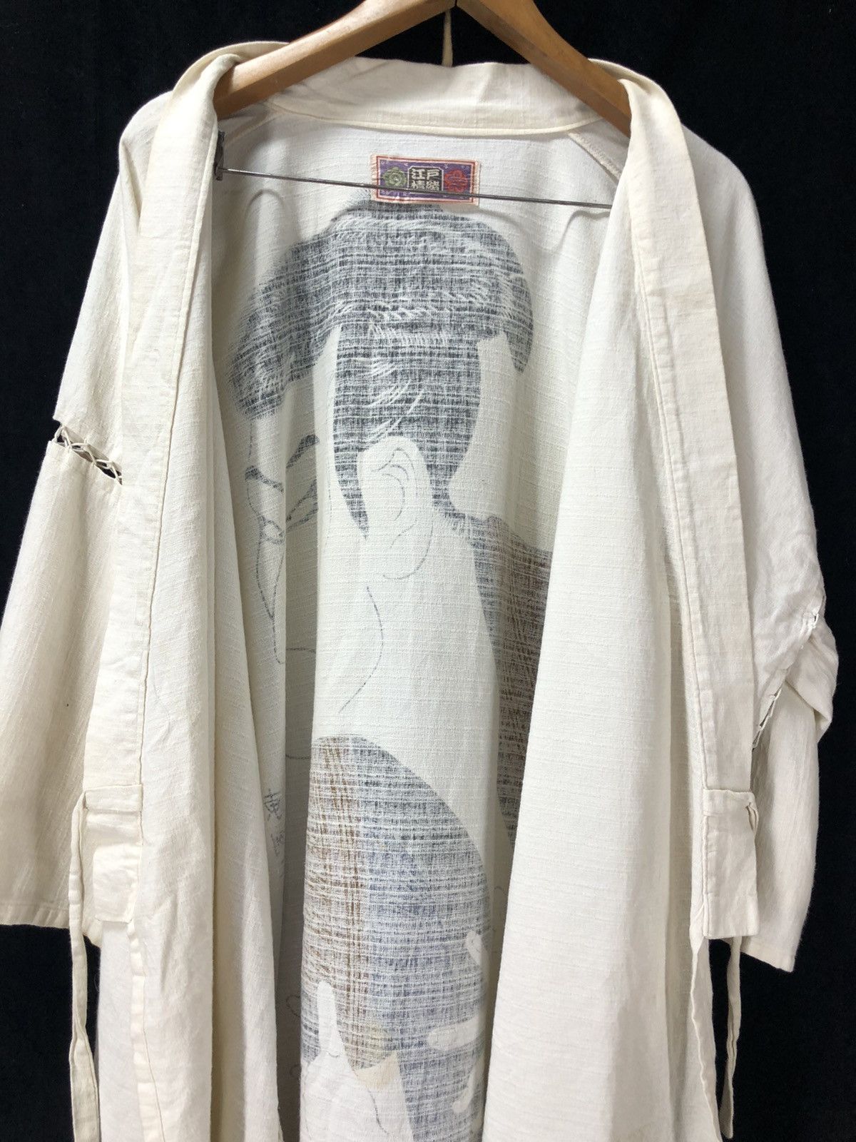 Indigo × Japanese Brand Vintage Japanese Edo Style Haori with Ukiyo-e Actor Print Size US L / EU 52-54 / 3 - 14 Thumbnail