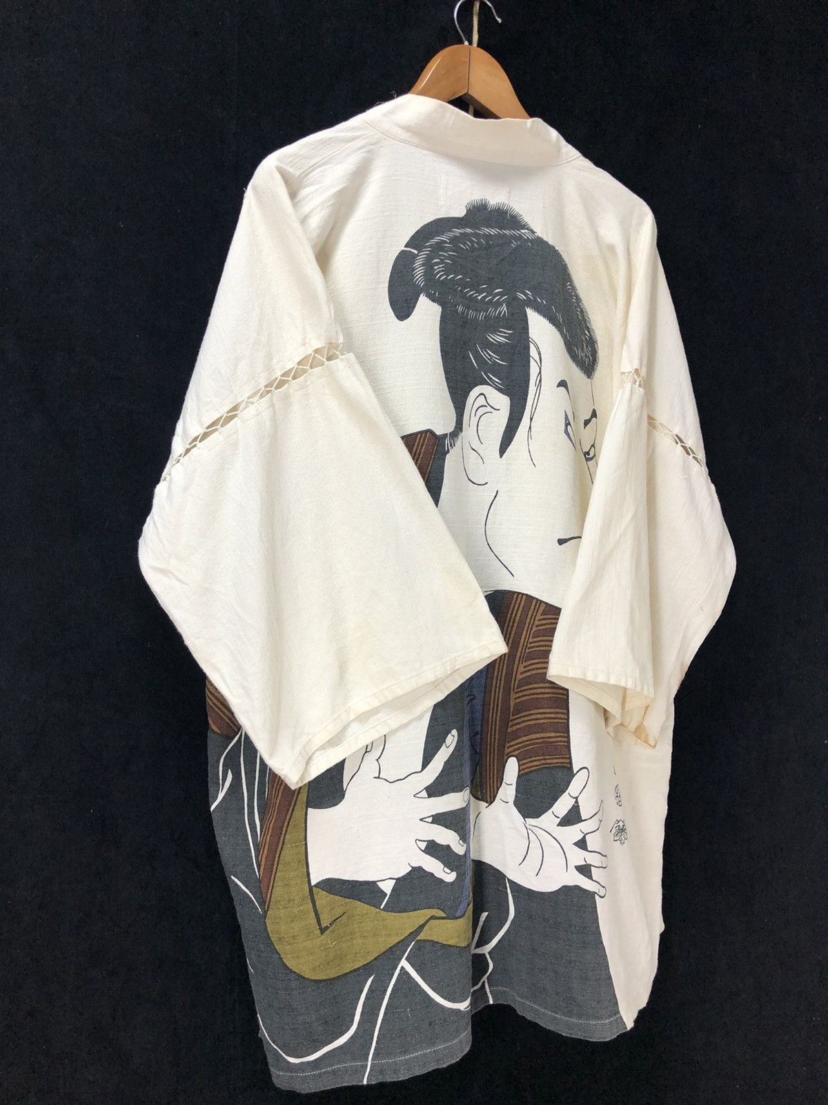 Indigo × Japanese Brand Vintage Japanese Edo Style Haori with Ukiyo-e Actor Print Size US L / EU 52-54 / 3 - 3 Thumbnail