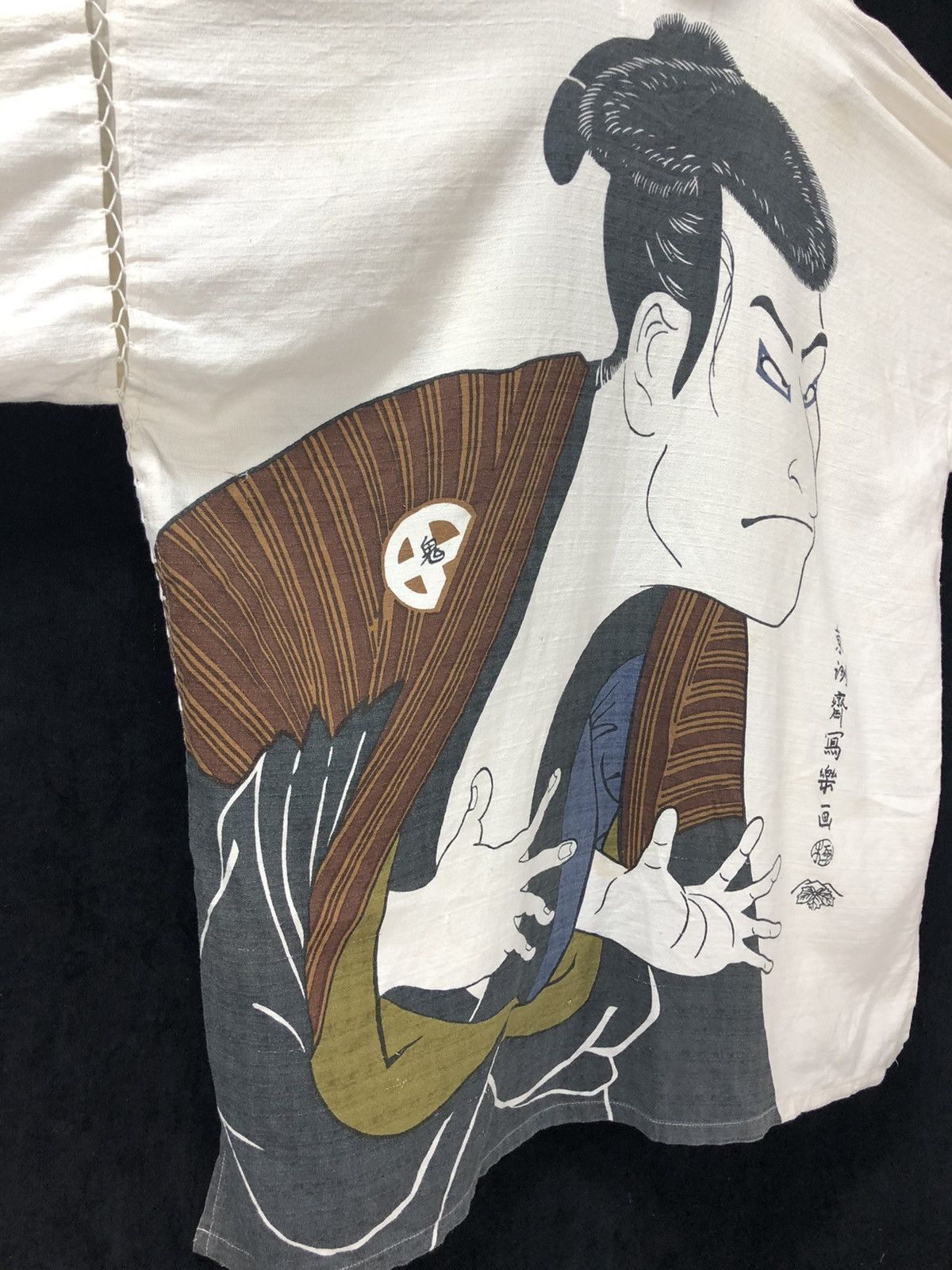 Indigo × Japanese Brand Vintage Japanese Edo Style Haori with Ukiyo-e Actor Print Size US L / EU 52-54 / 3 - 13 Thumbnail