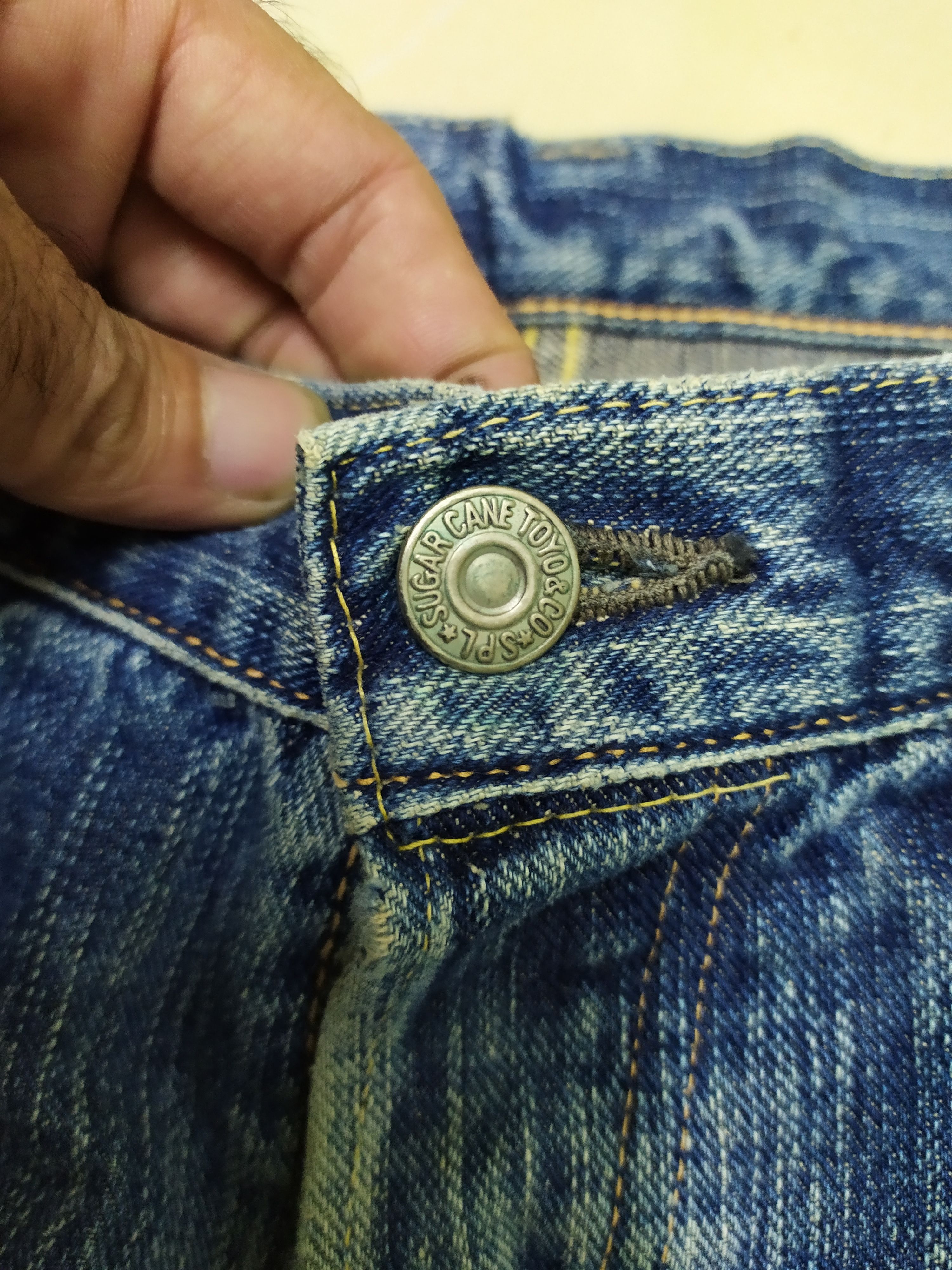 Sugar Cane × Toyo Enterprises × Vintage RARE...Vintage Selvedge Sugarcane Jeans Size US 34 / EU 50 - 8 Thumbnail