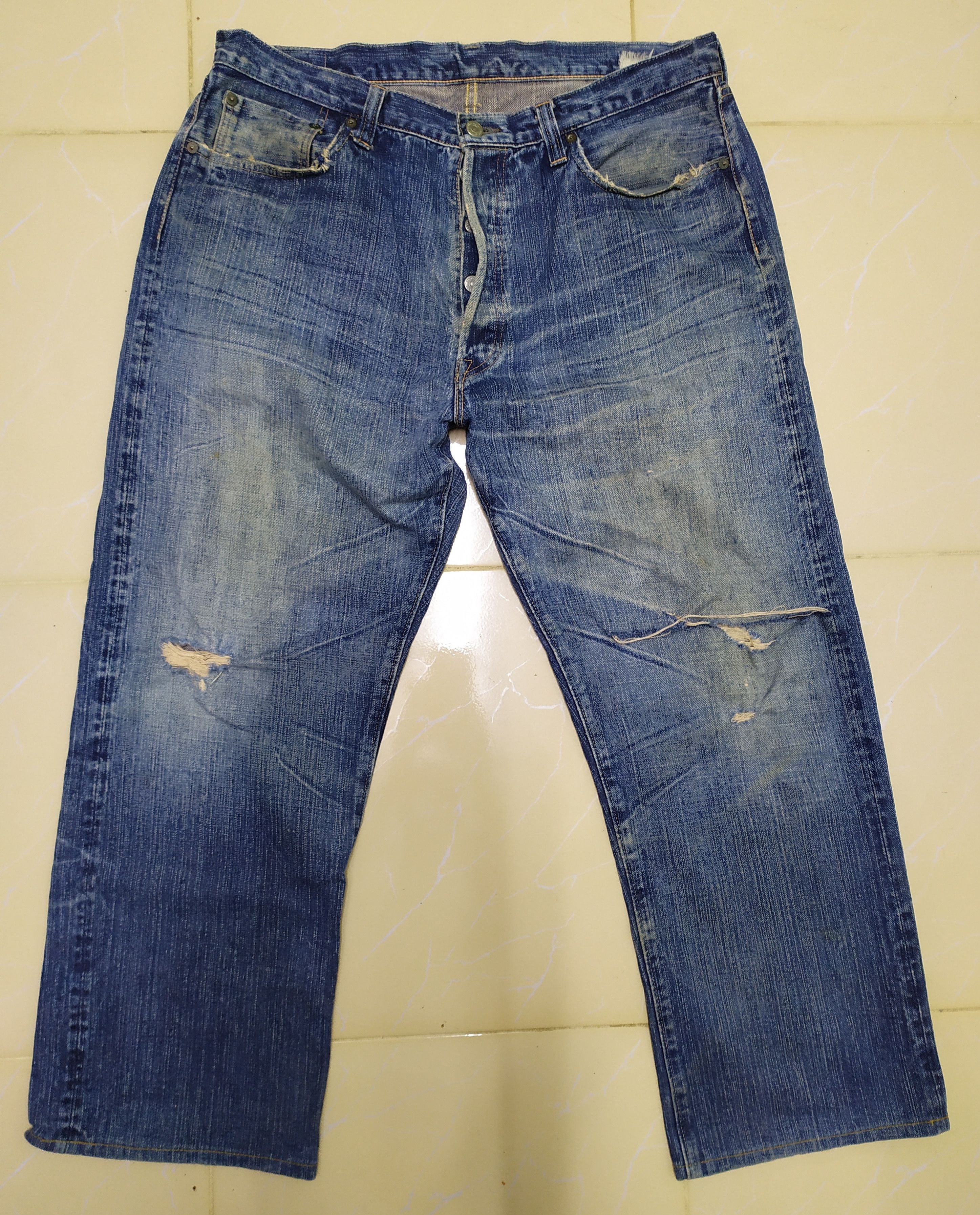 Sugar Cane × Toyo Enterprises × Vintage RARE...Vintage Selvedge Sugarcane Jeans Size US 34 / EU 50 - 1 Thumbnail