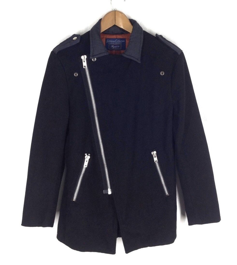 image of April 77 Nice Design Zipper Jacket Punk Jacket Size M in Black, Men's