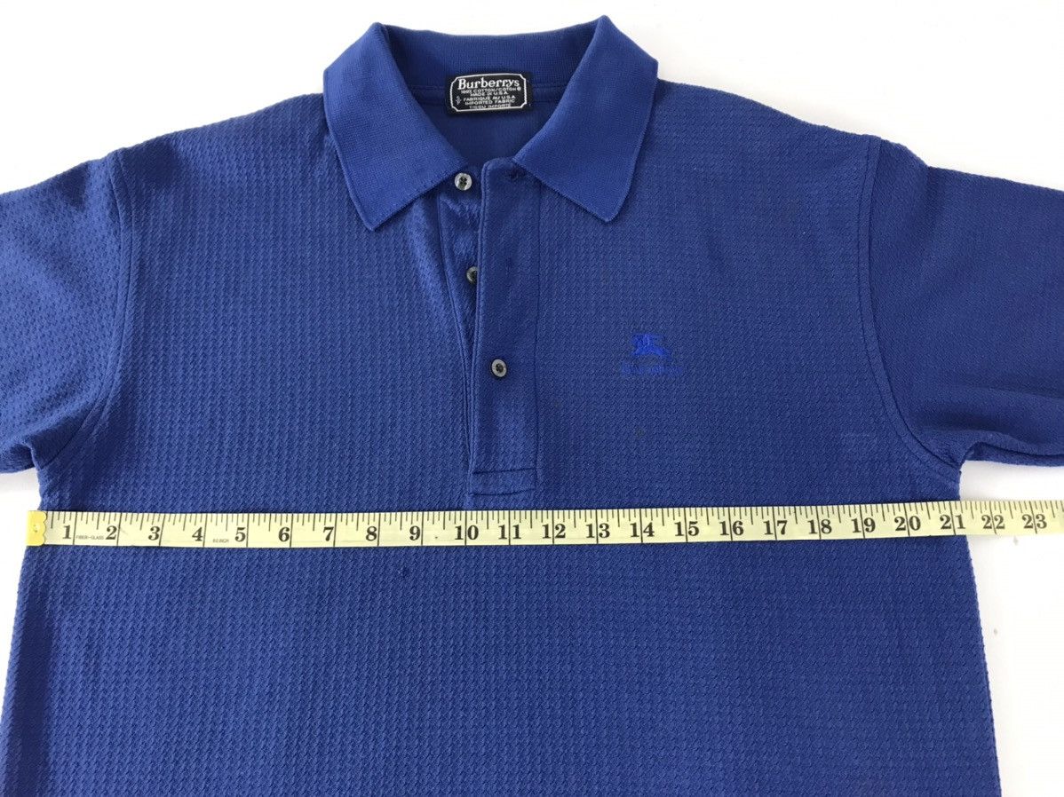 Burberry Burberrys Blue Plain Minimalist Emboidery Logo Design Polo Size US L / EU 52-54 / 3 - 8 Thumbnail