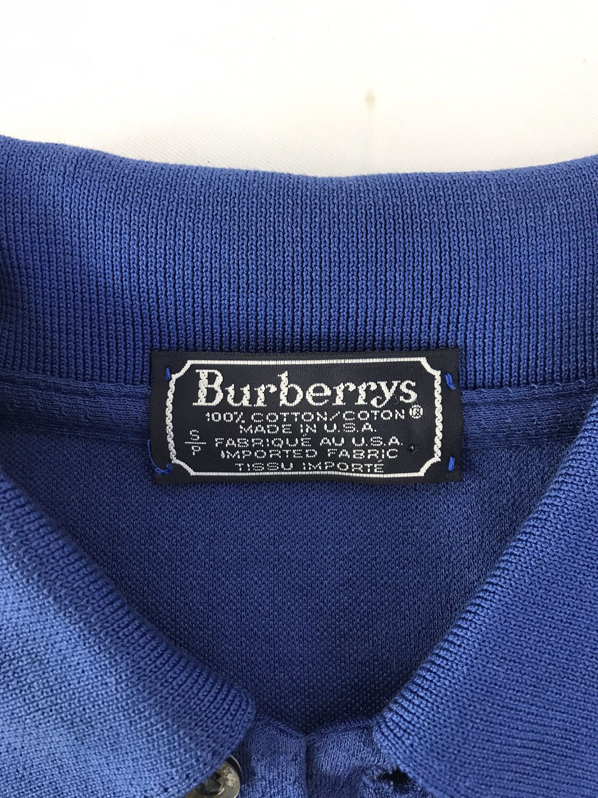 Burberry Burberrys Blue Plain Minimalist Emboidery Logo Design Polo Size US L / EU 52-54 / 3 - 5 Thumbnail