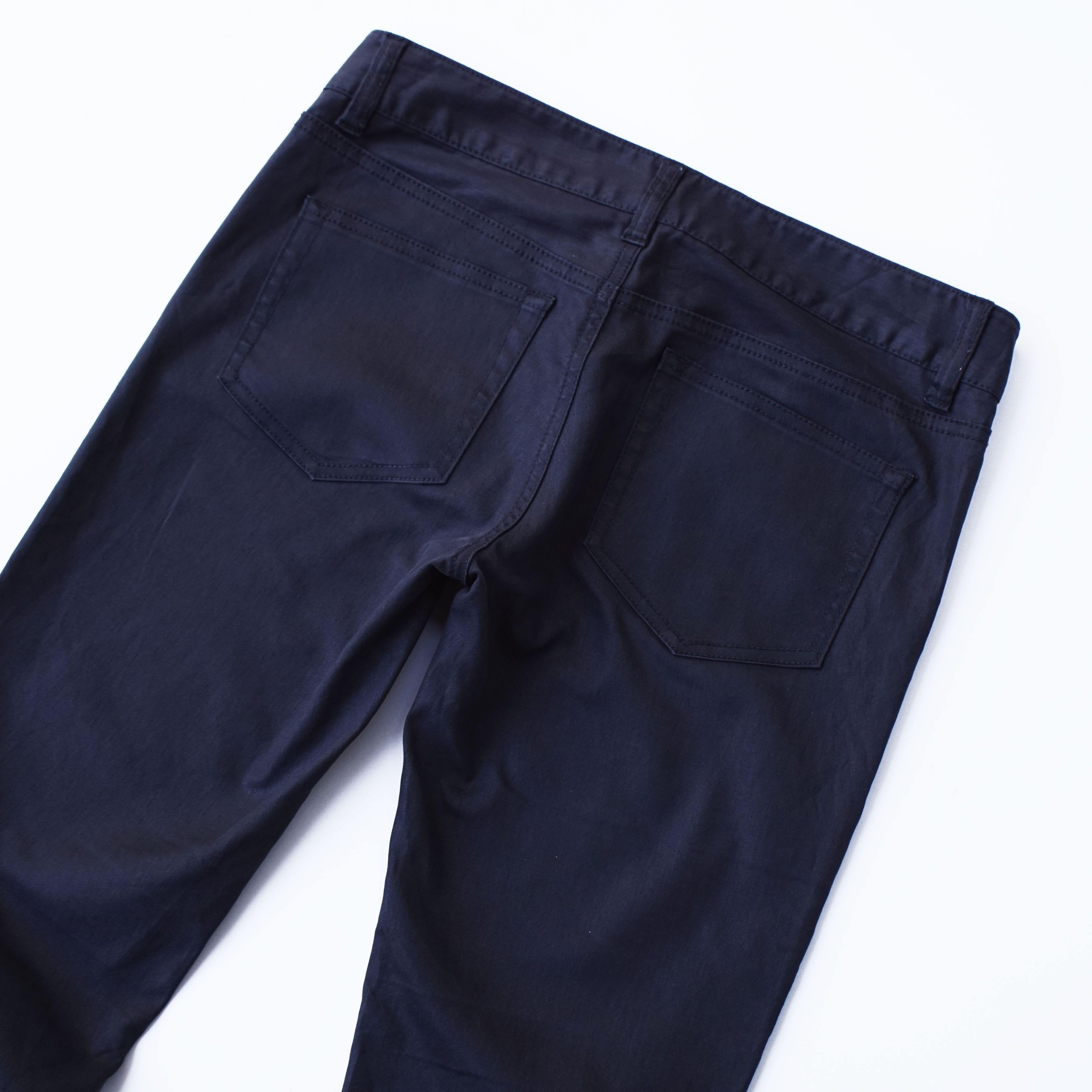 If Six Was Nine *NoTariff 22 Octobre Black Waxed Skinny Pants Size US 30 / EU 46 - 3 Thumbnail