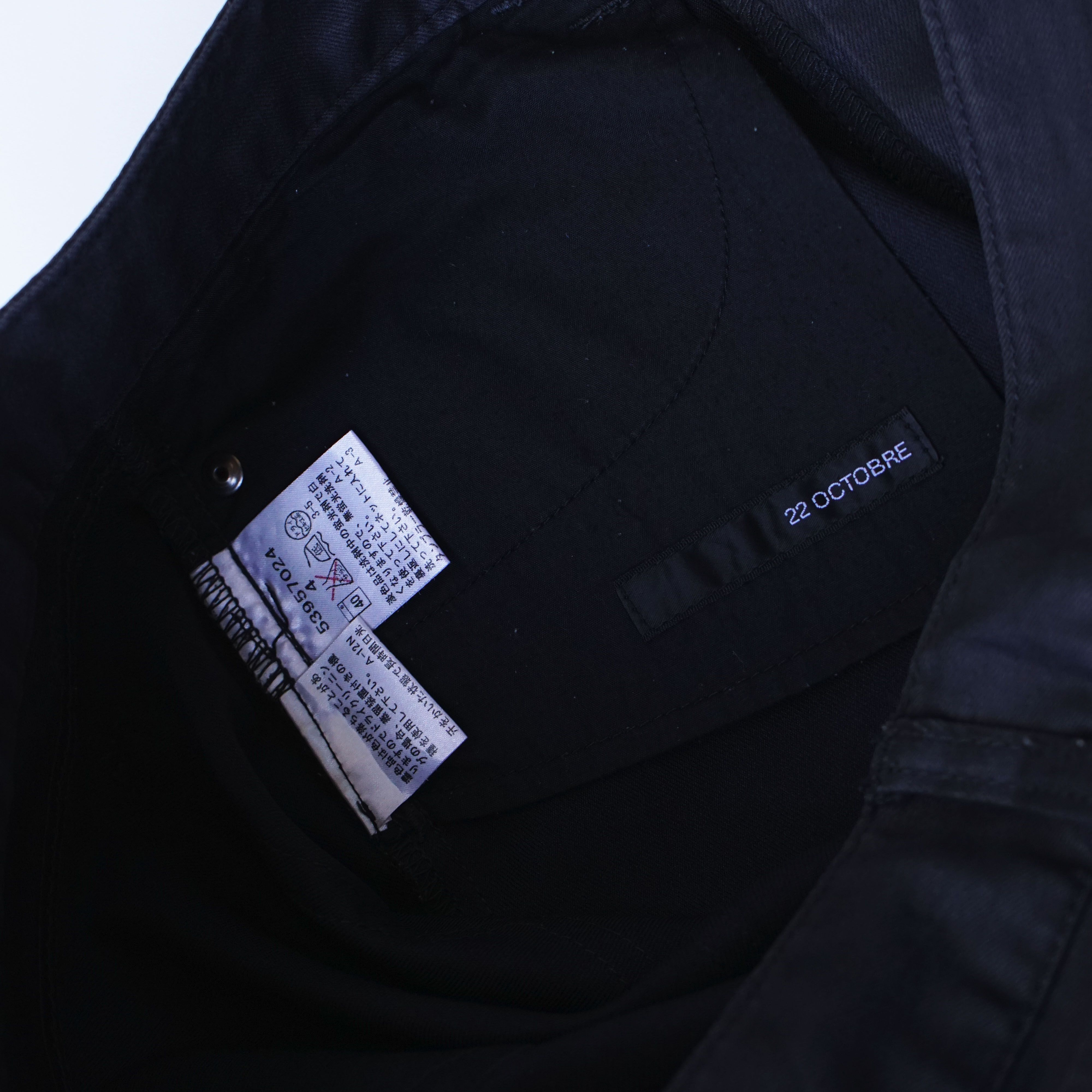 If Six Was Nine *NoTariff 22 Octobre Black Waxed Skinny Pants Size US 30 / EU 46 - 8 Thumbnail
