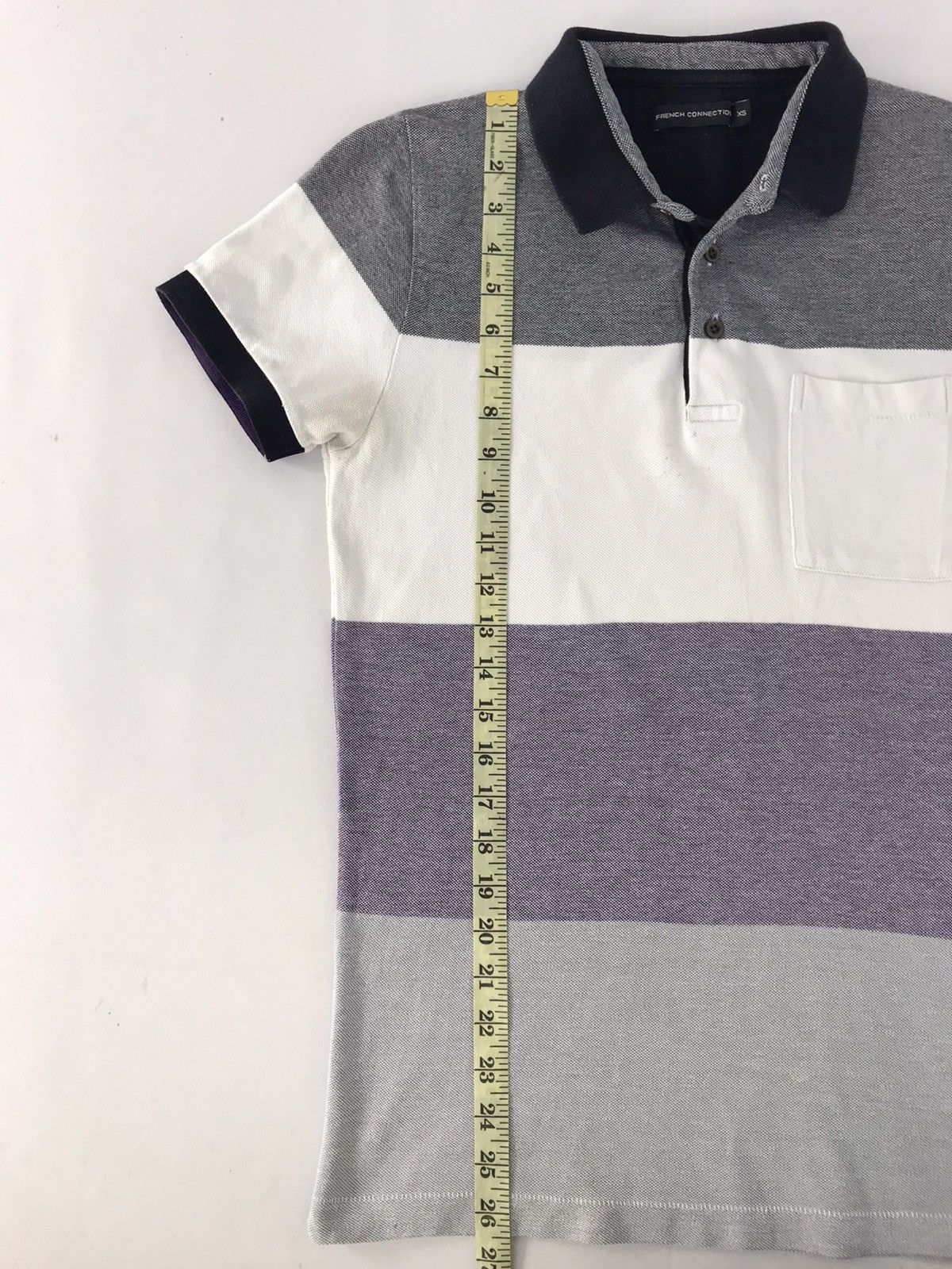 French Connection French Connection Colour Block Striped Polo Tee fcuk Size S / US 4 / IT 40 - 10 Thumbnail