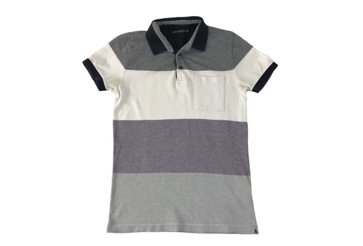 Vintage French Connection Colour Block Striped Polo Tee fcuk | Grailed