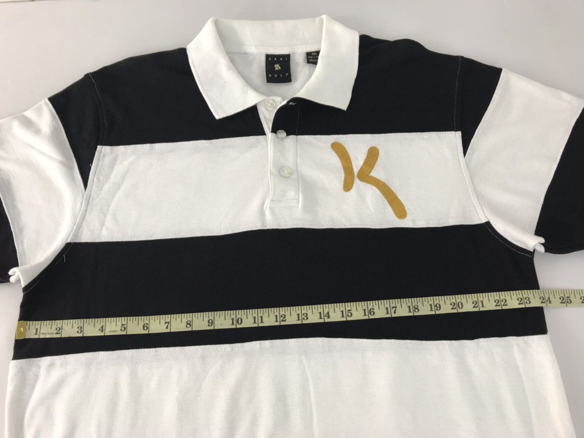 Karl Kani Karl Kani Gold Striped Colour Block White Black Polo Tee Size US XXL / EU 58 / 5 - 7 Thumbnail