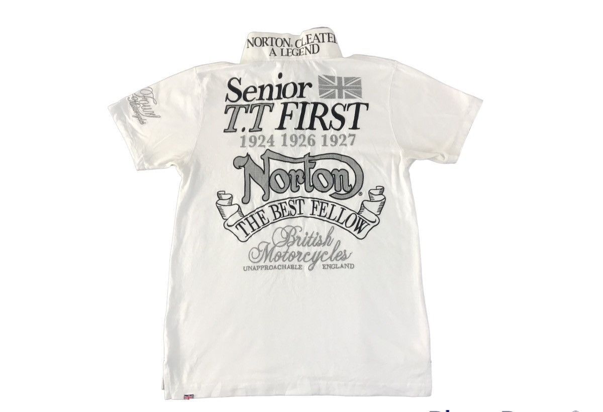 Norton Norton British England Motorcycles TT First Printed Polo Size US M / EU 48-50 / 2 - 1 Thumbnail