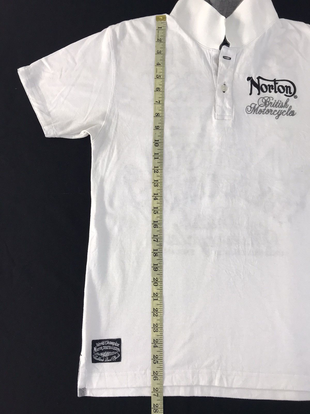 Norton Norton British England Motorcycles TT First Printed Polo Size US M / EU 48-50 / 2 - 13 Thumbnail