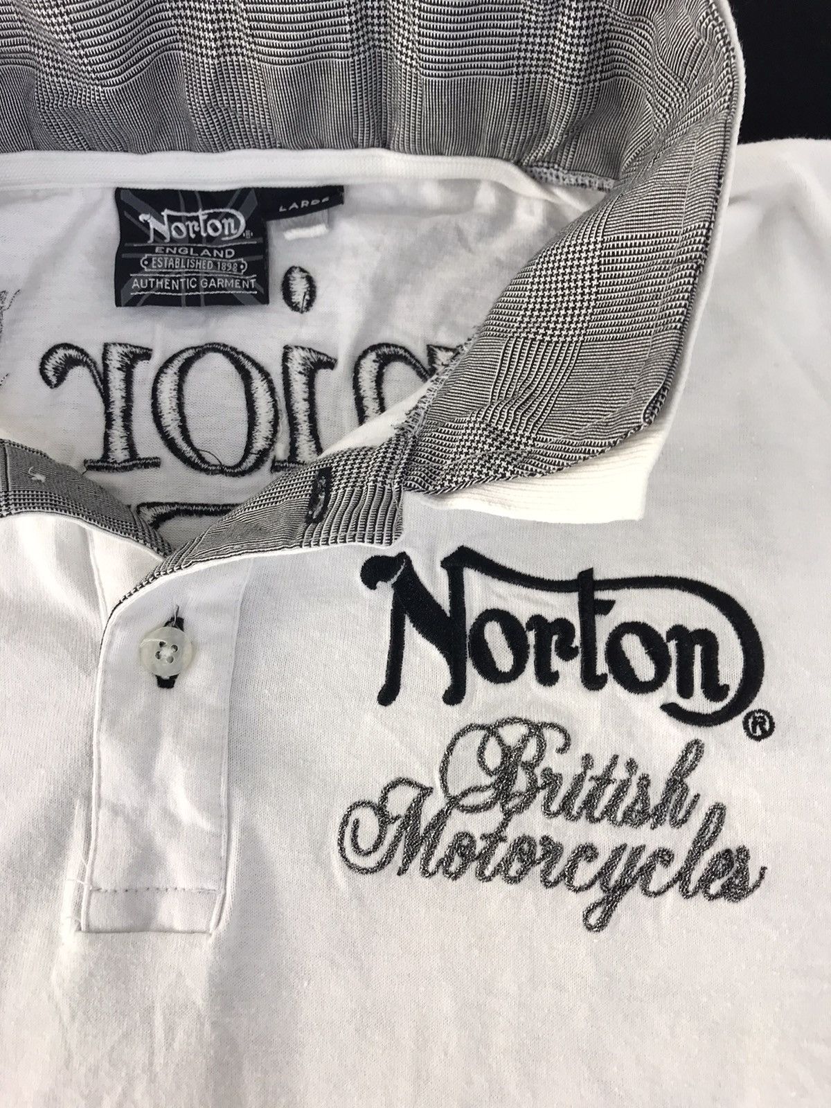 Norton Norton British England Motorcycles TT First Printed Polo Size US M / EU 48-50 / 2 - 5 Thumbnail