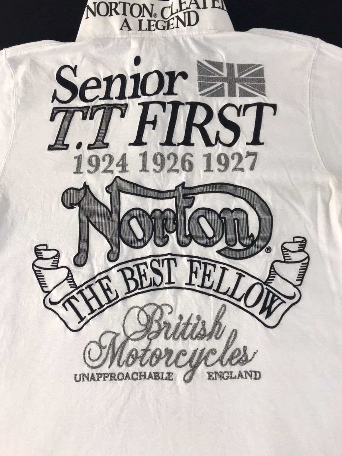 Norton Norton British England Motorcycles TT First Printed Polo Size US M / EU 48-50 / 2 - 2 Thumbnail
