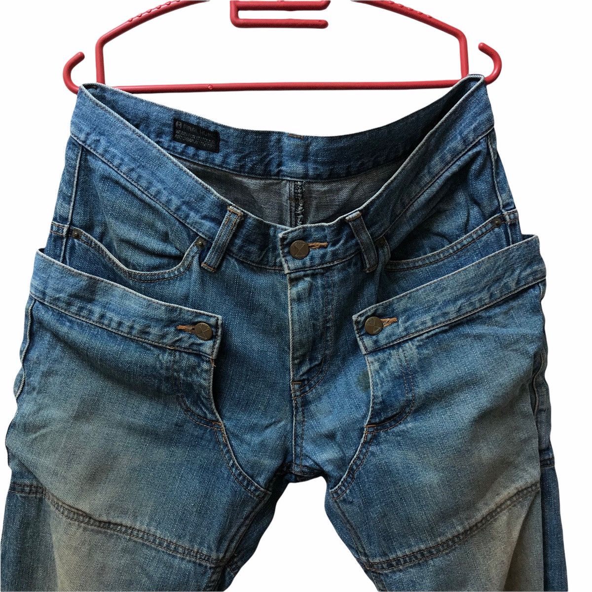 Final Home ISSEY MIYAKE FINAL HOME DENIM JEANS MULTI POCKET Size US 33 - 3 Thumbnail
