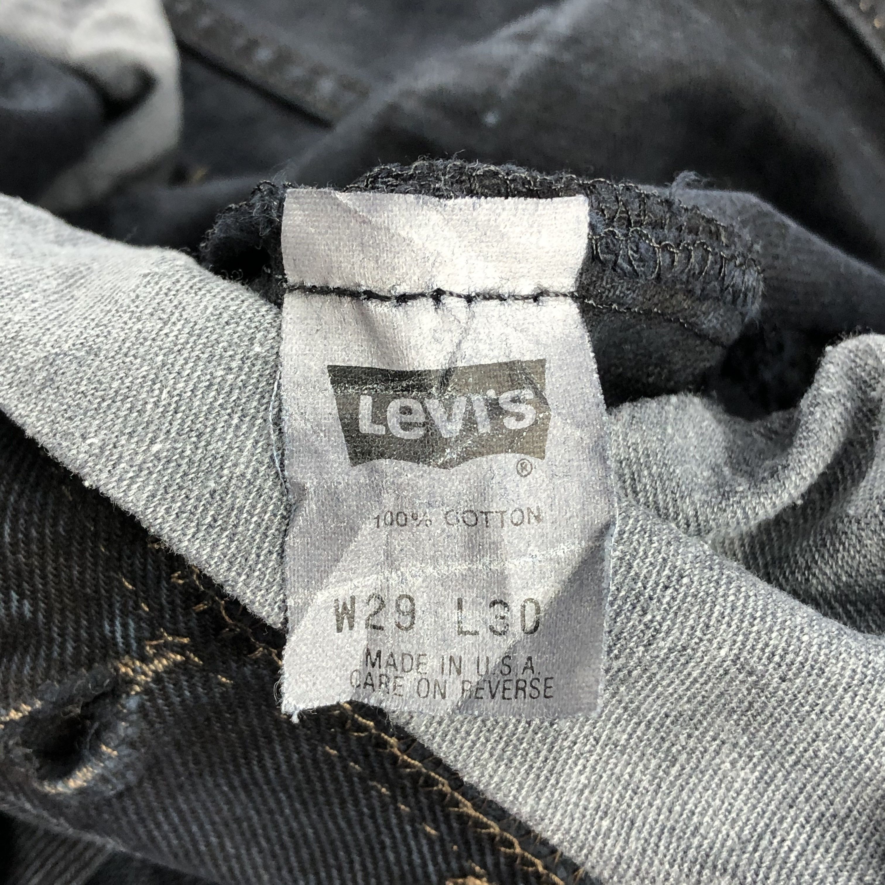 Levi's × Vintage Vintage 90s Faded Black Levis 501 Jeans-JM3053 Size US 29 - 10 Thumbnail