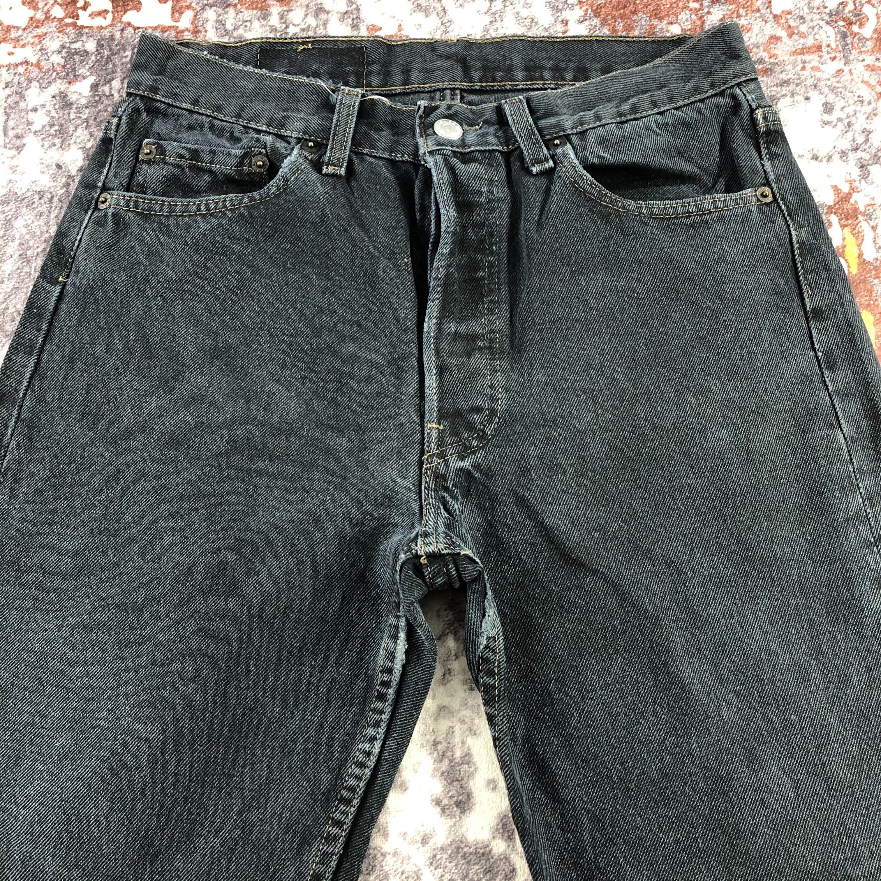Levi's × Vintage Vintage 90s Faded Black Levis 501 Jeans-JM3053 Size US 29 - 3 Thumbnail