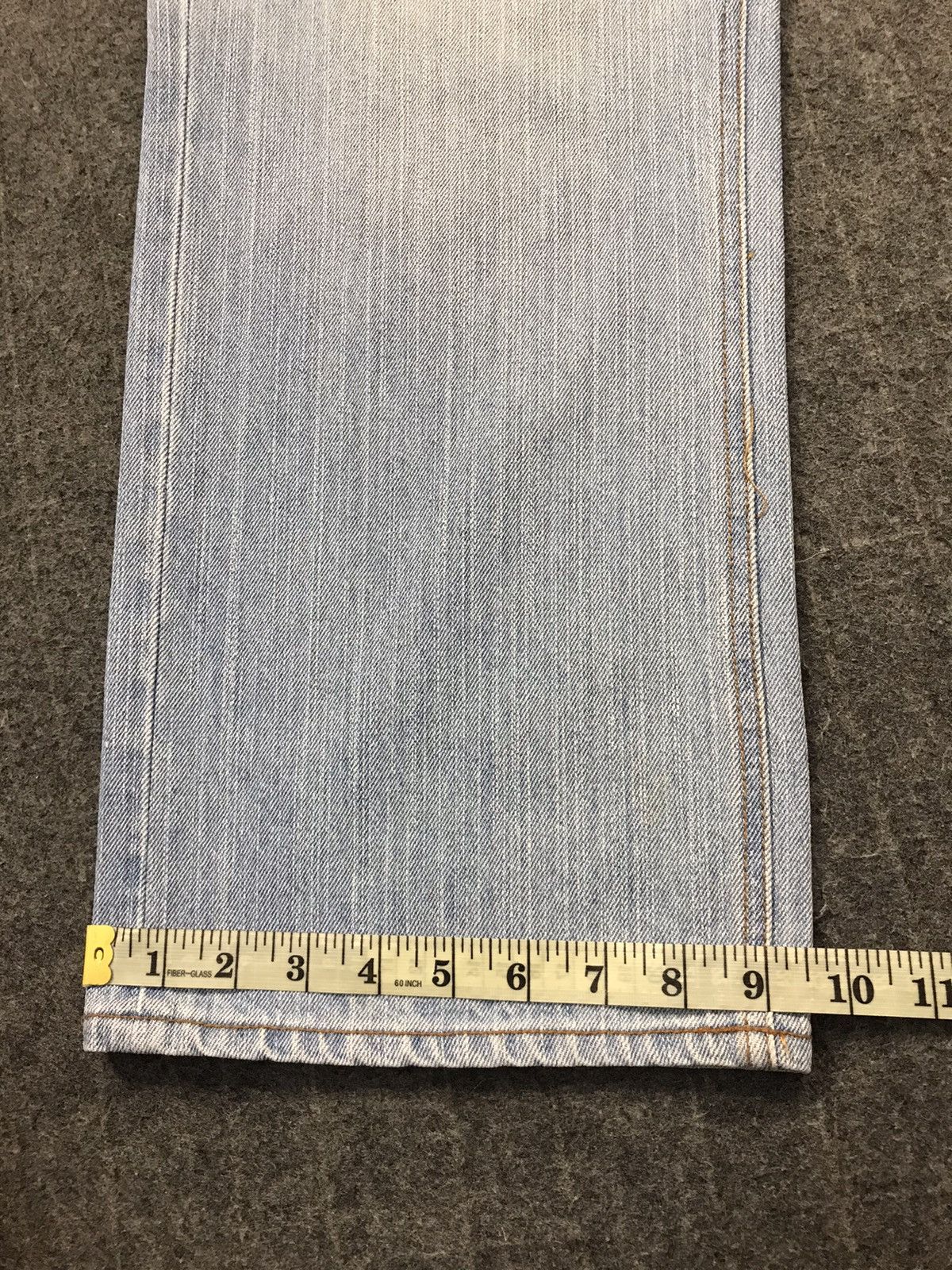 Japanese Brand × Vintage Vintage Printed Japanese Samurai Light Wash Jeans Design Size US 37 - 21 Thumbnail