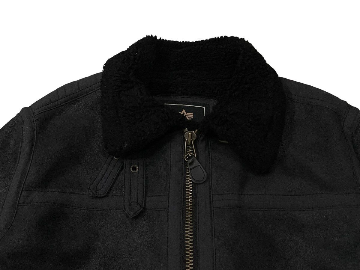 Alpha Industries Vintage Alpha Industries B3 Sherpa Fleece Leather Jacket Size US XL / EU 56 / 4 - 6 Thumbnail