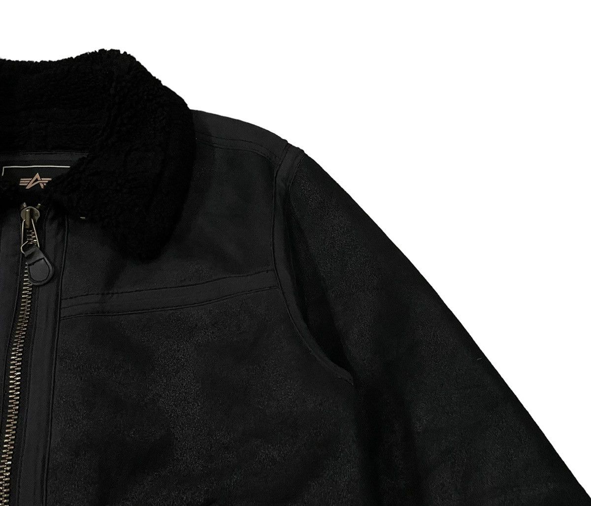 Alpha Industries Vintage Alpha Industries B3 Sherpa Fleece Leather Jacket Size US XL / EU 56 / 4 - 2 Thumbnail