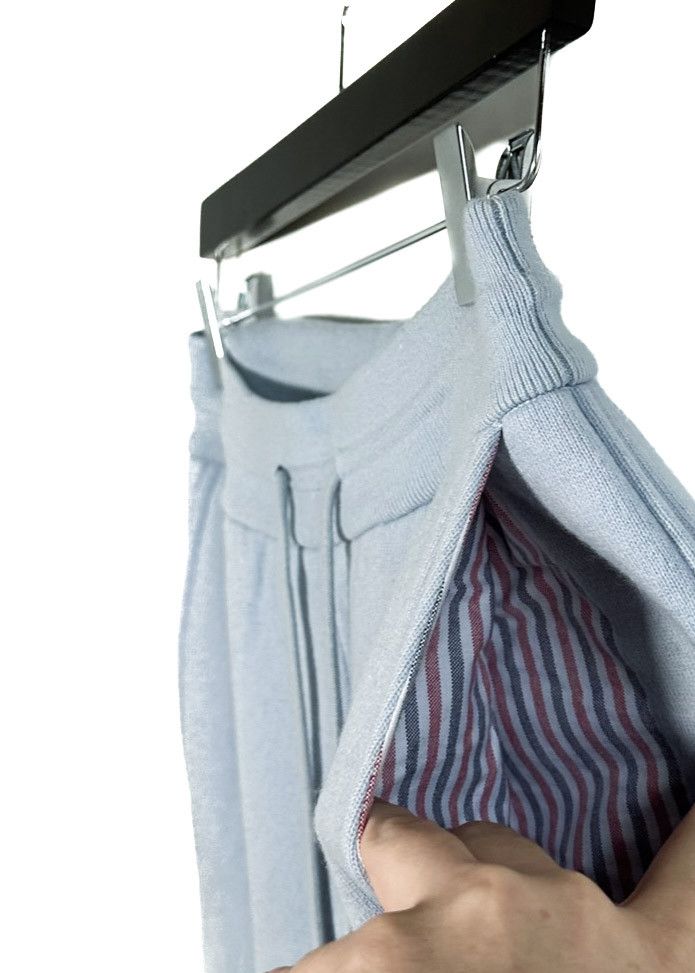 Thom Browne Thom Browne Blue Cashmere Blend 4-Bar Lounge Pants Size 26" / US 2 / IT 38 - 6 Thumbnail
