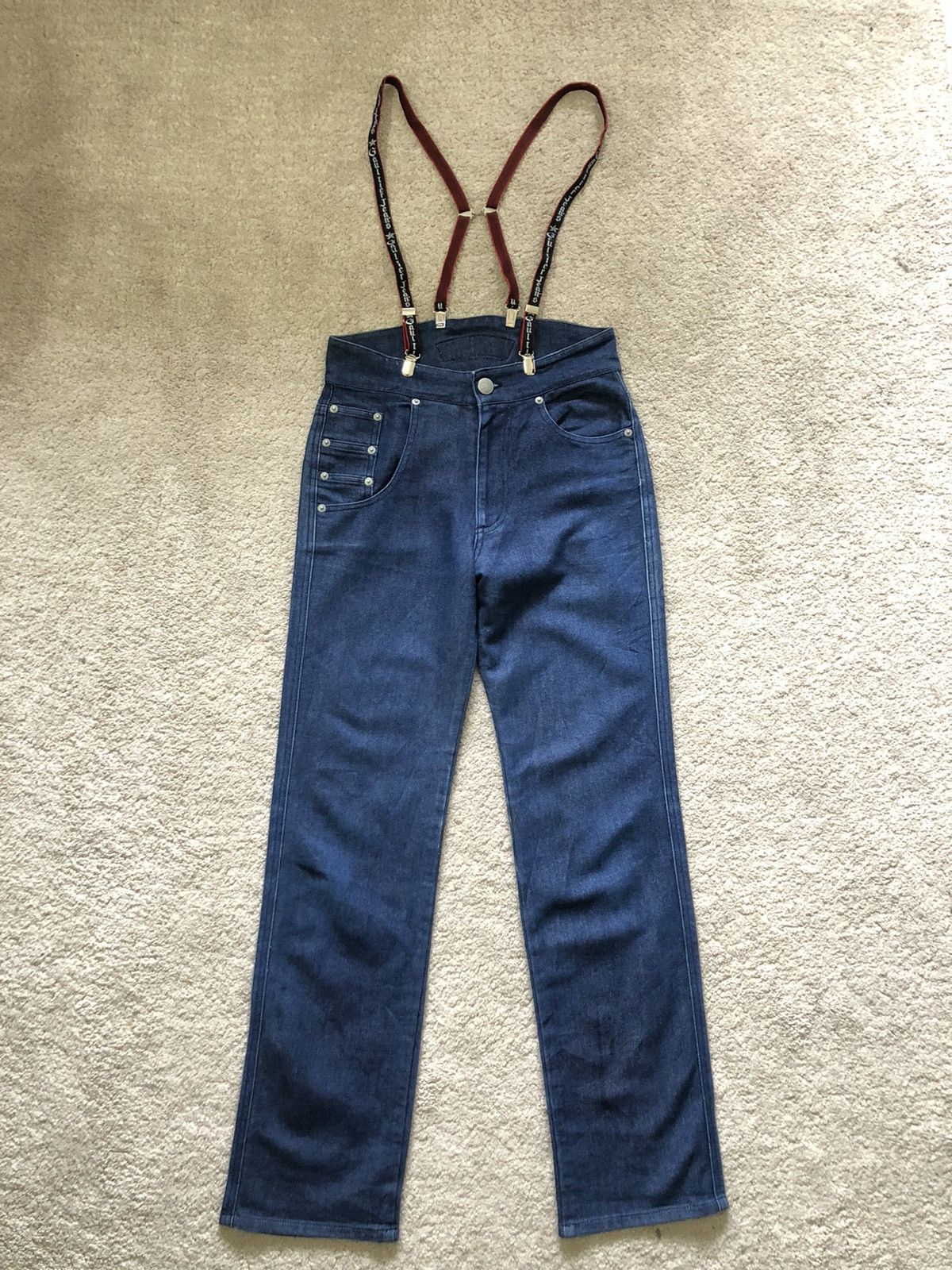 1990s Jean Paul Gaultier Suspender Jeans