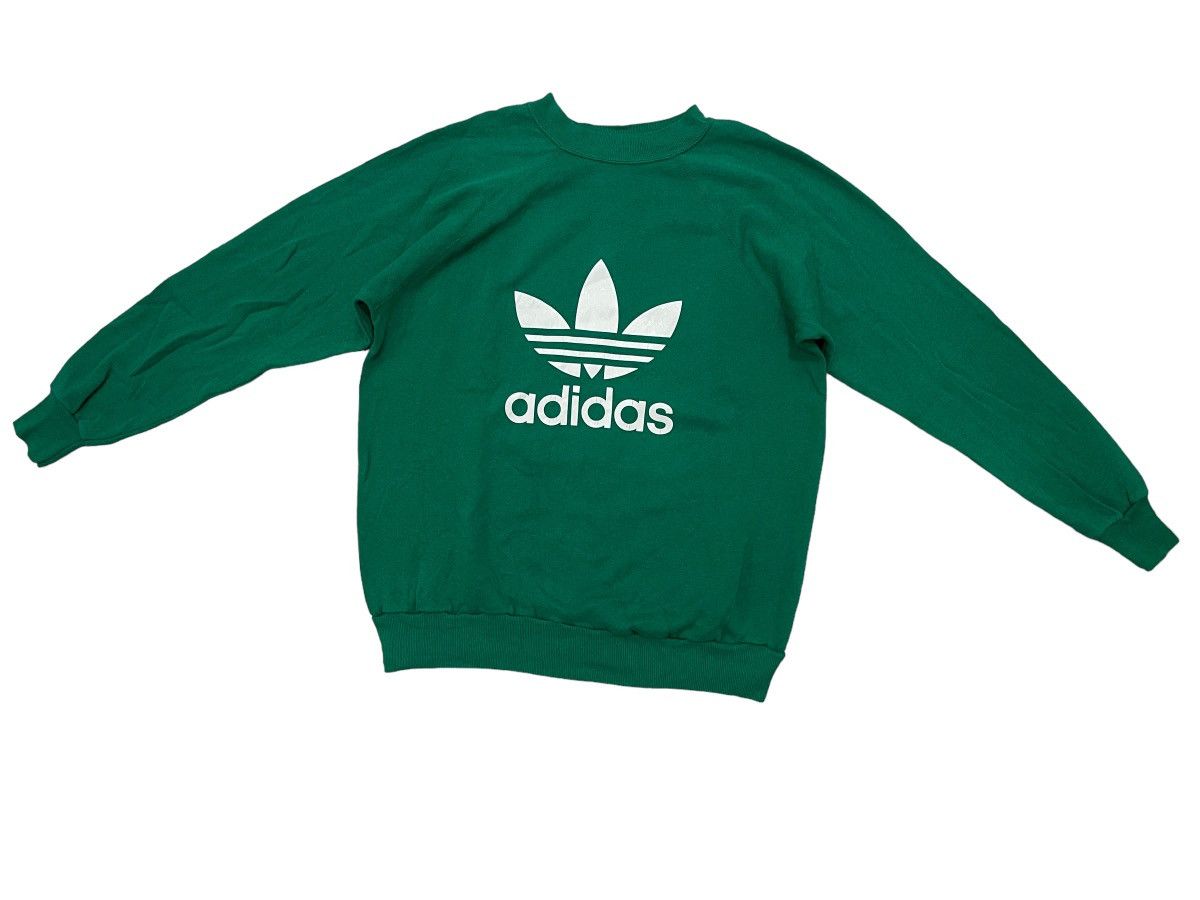 Vintage Vintage 90’s Adidas Big Logo Sweatshirts Size US M / EU 48-50 / 2 - 1 Thumbnail