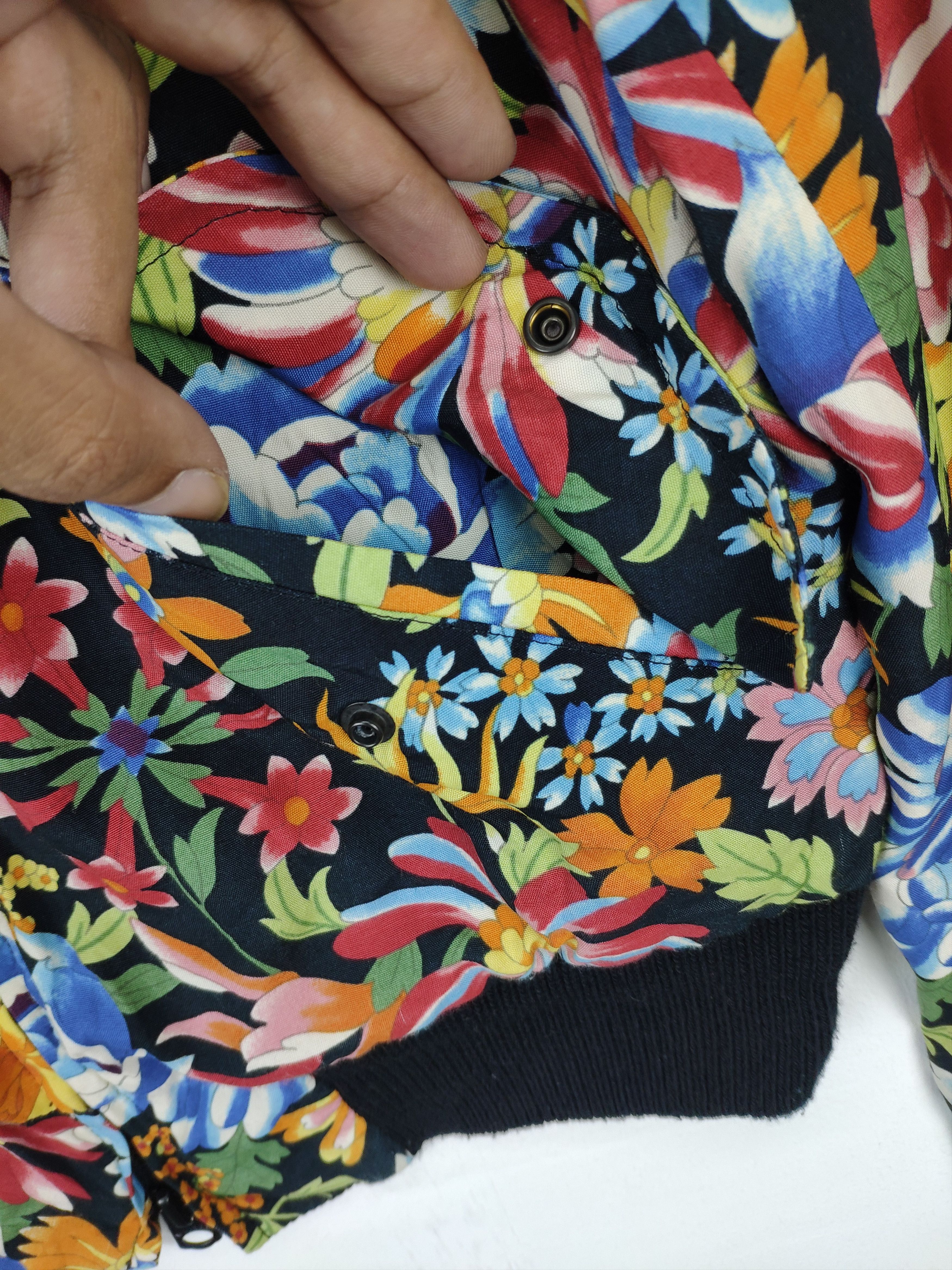 Y's × Yohji Yamamoto Ys Yohji Yamamoto Floral Bomber Jacket Cropped Reversible Size S / US 4 / IT 40 - 14 Thumbnail