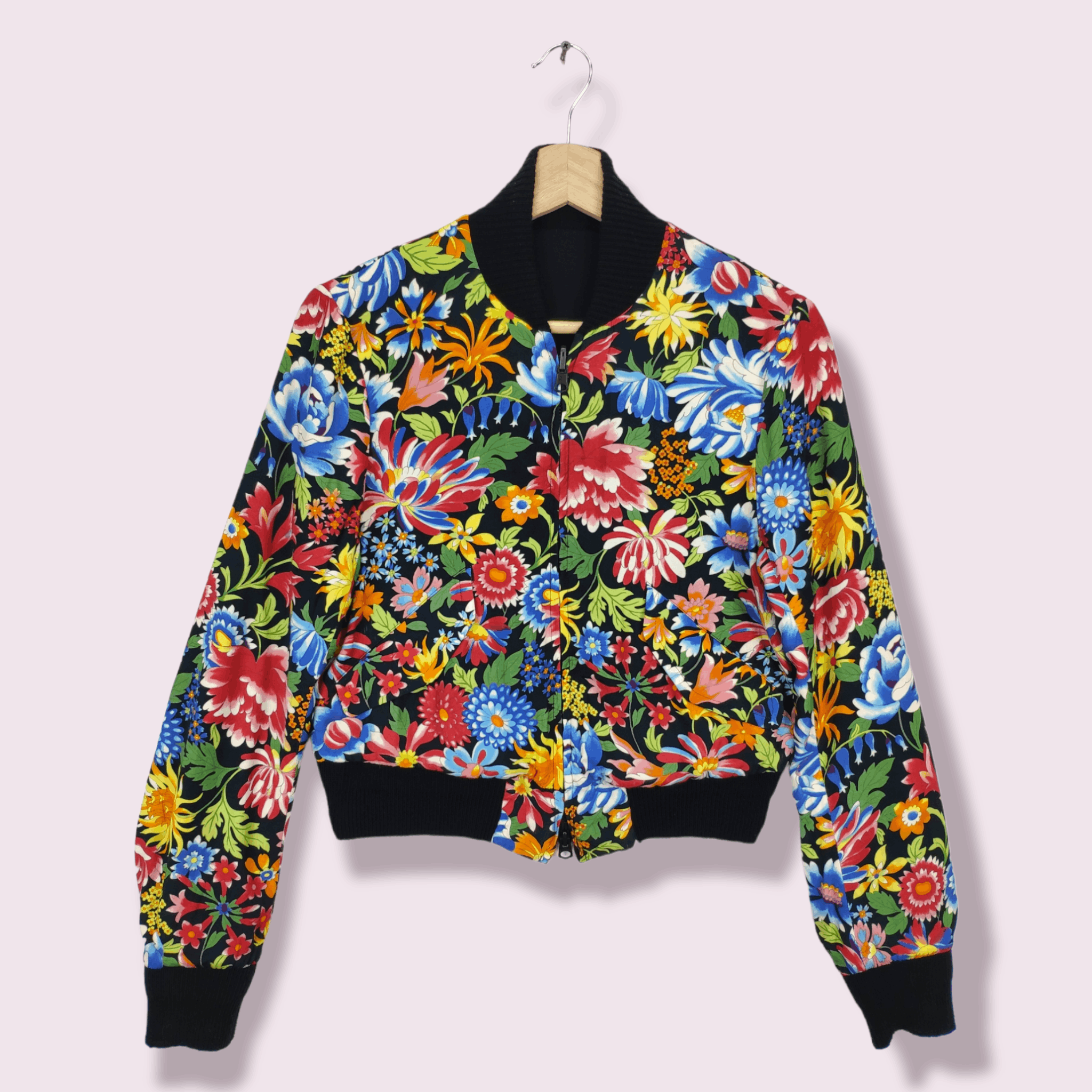 Y's × Yohji Yamamoto Ys Yohji Yamamoto Floral Bomber Jacket Cropped Reversible Size S / US 4 / IT 40 - 1 Thumbnail